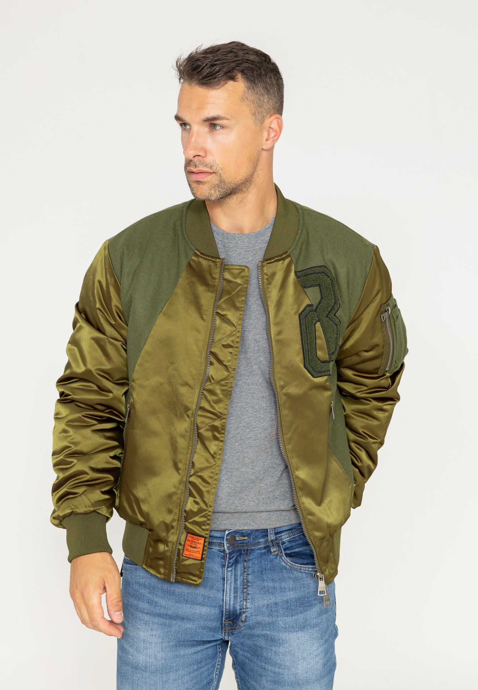 Blouson Nabari U Bomber en kaki Bombers Original   