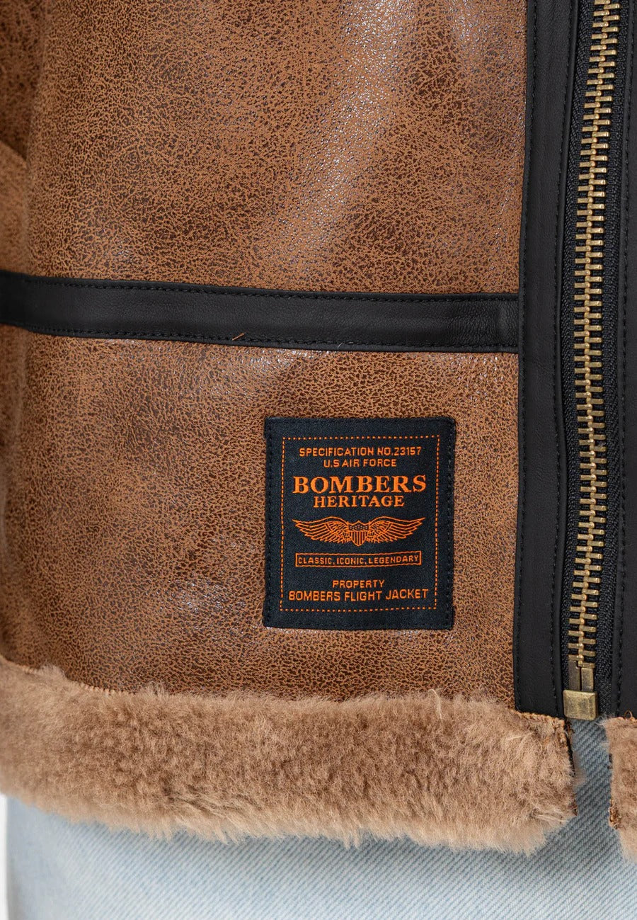 Veste en cuir RB3-M en marron