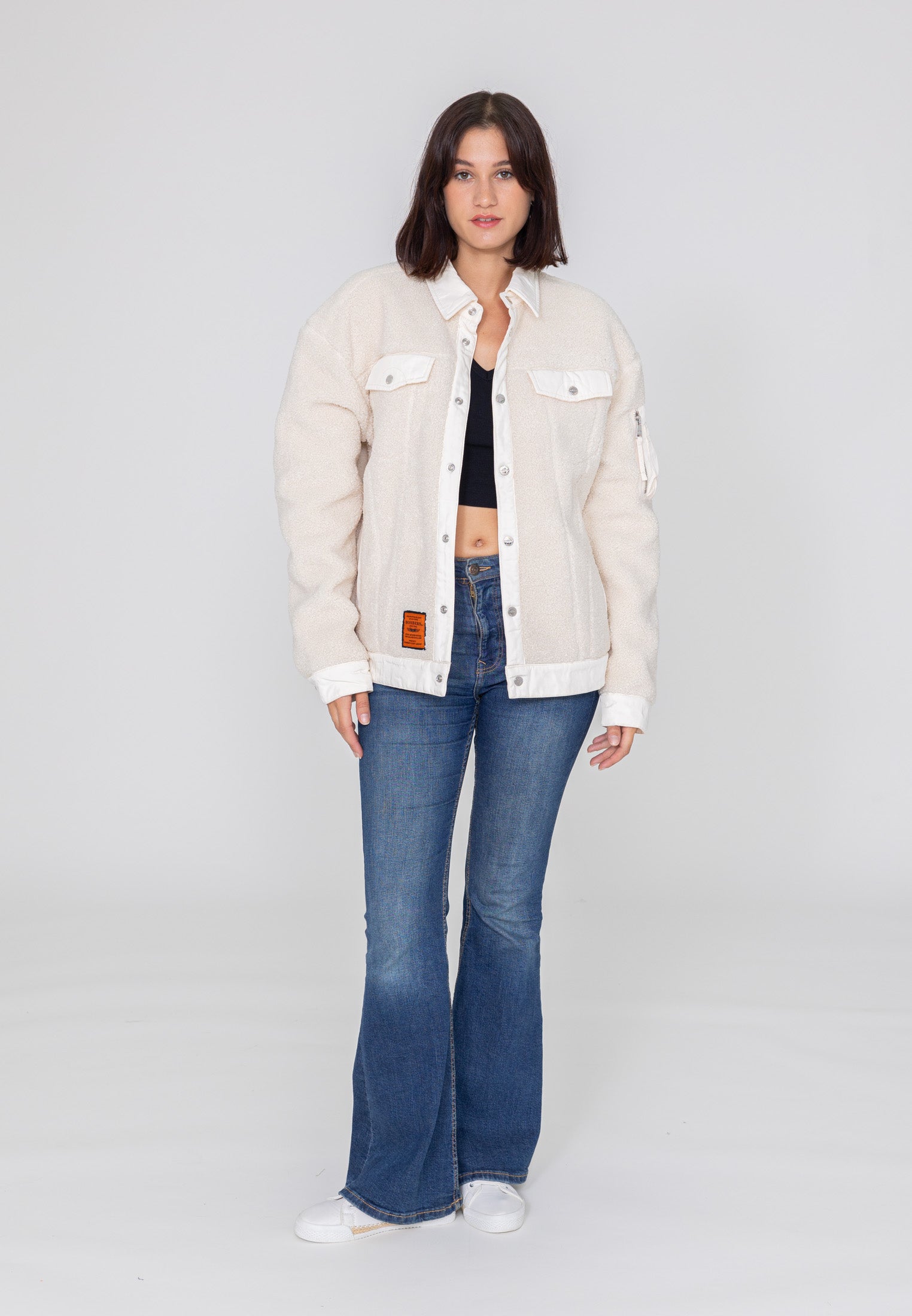 Veste de sherpa Saratoga U dans Cream Vestes Bombers Original   