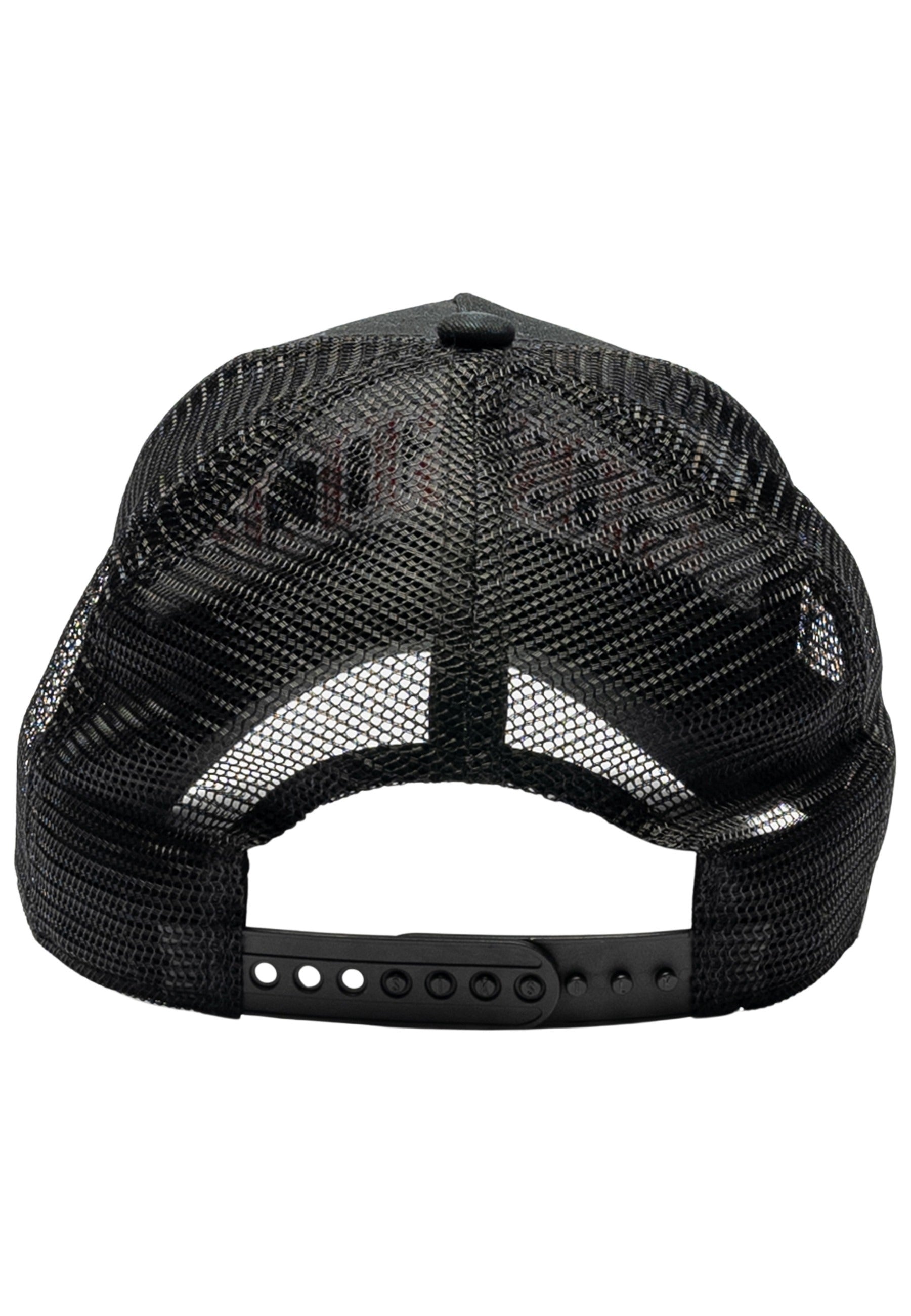 Mesh Shadow Logo Trucker Cap in Black Caps SikSilk   