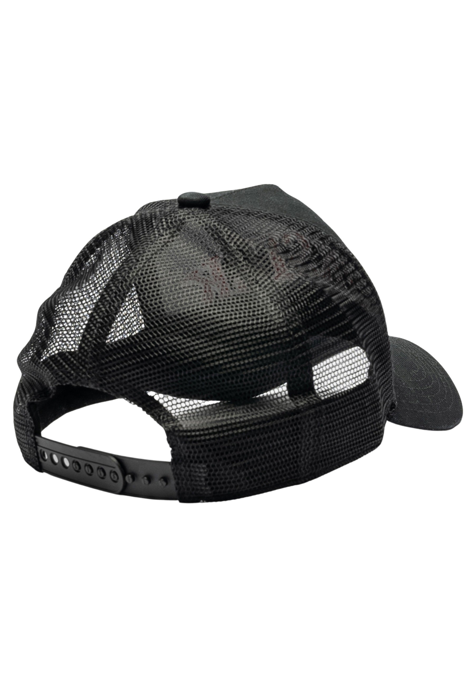 Mesh Shadow Logo Trucker Cap in Black Caps SikSilk   