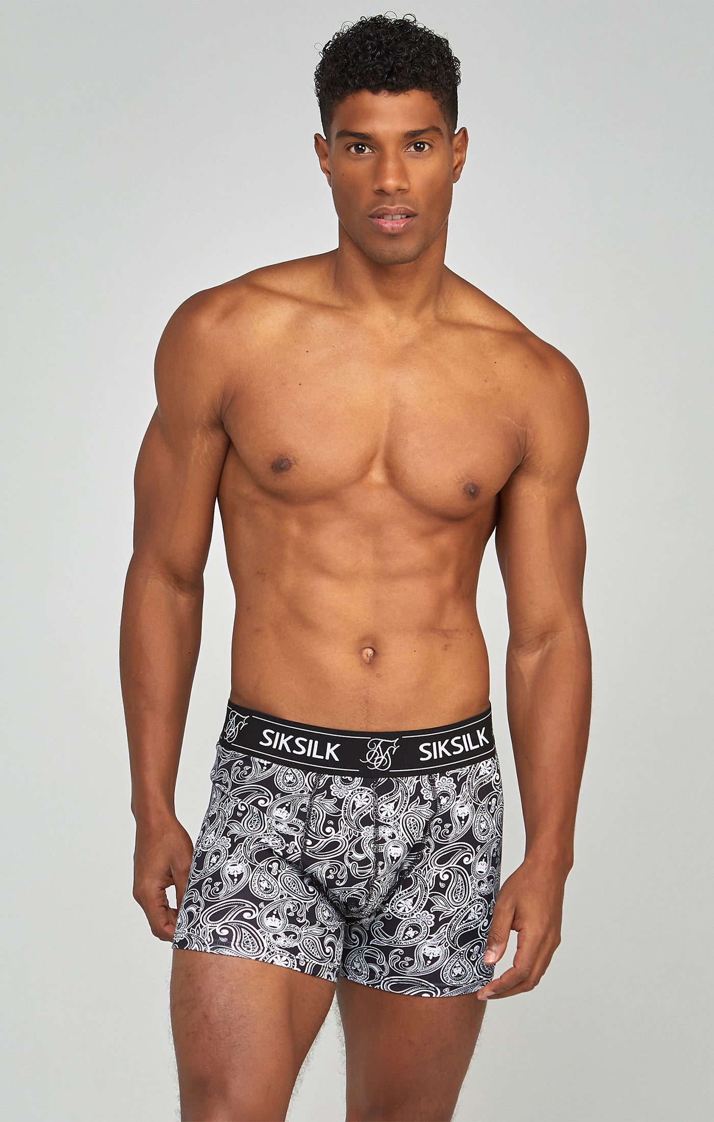 Lot de 3 boxers cachemire en sous-vêtements noirs SikSilk   