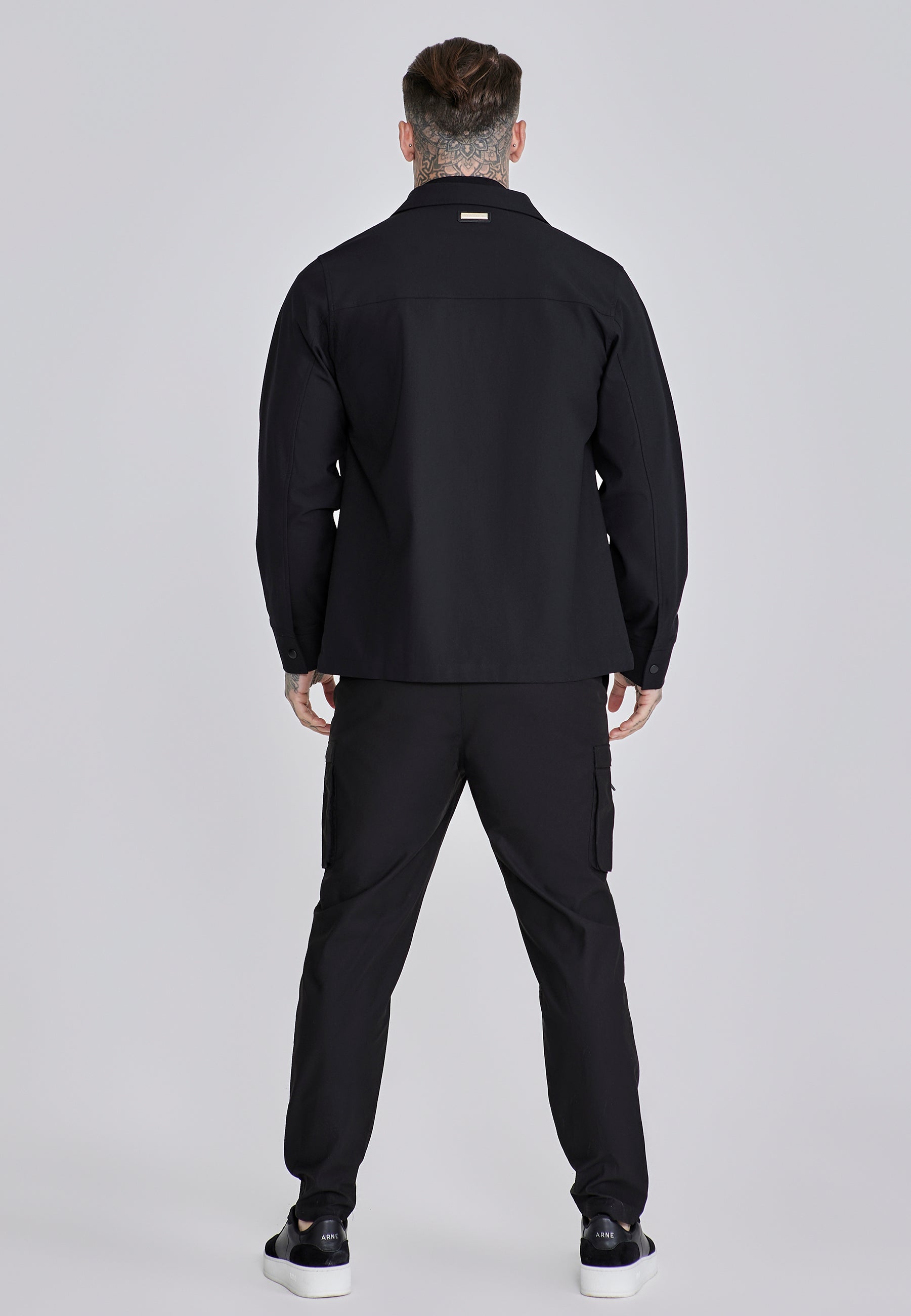 Utility Overshirt in Black Chemises SikSilk