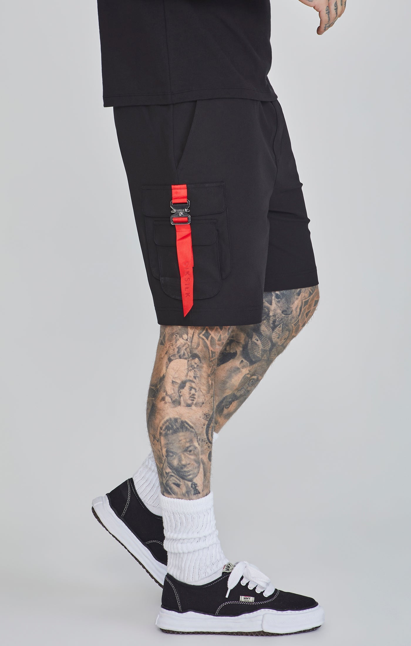 Flight Cargo Shorts in Black Short SikSilk   