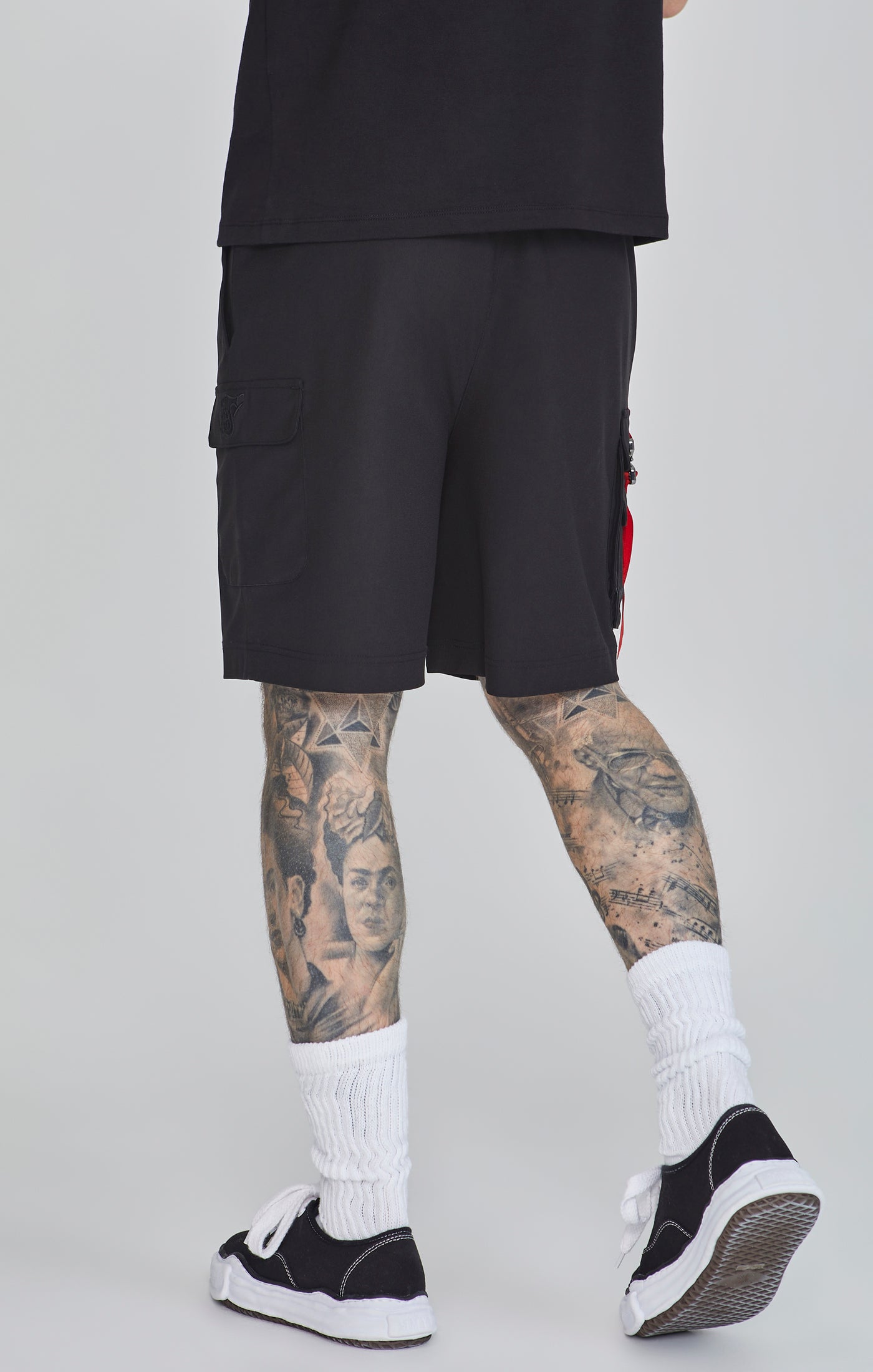 Flight Cargo Shorts in Black Short SikSilk   