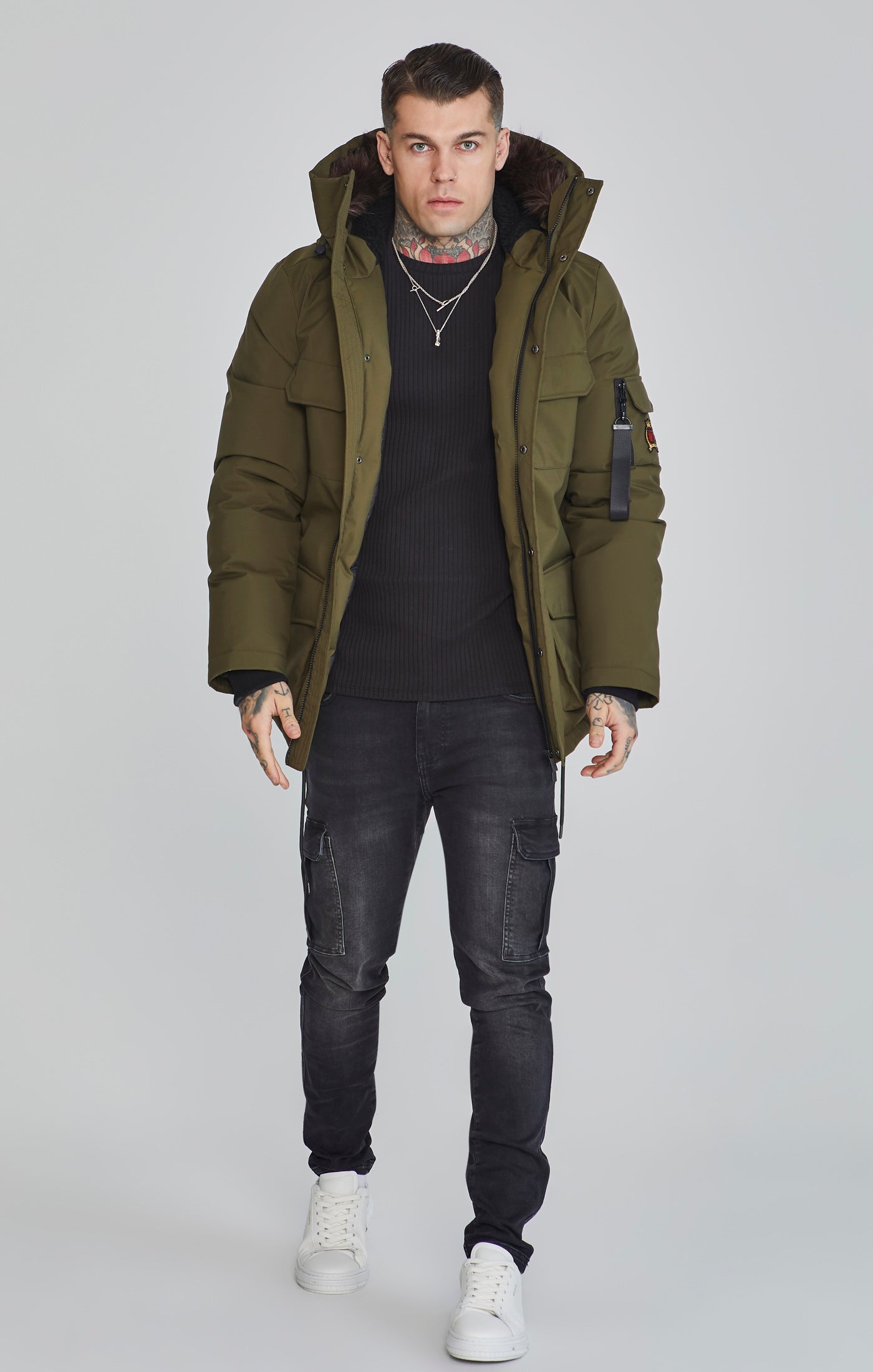 Parka in Green Vestes SikSilk   