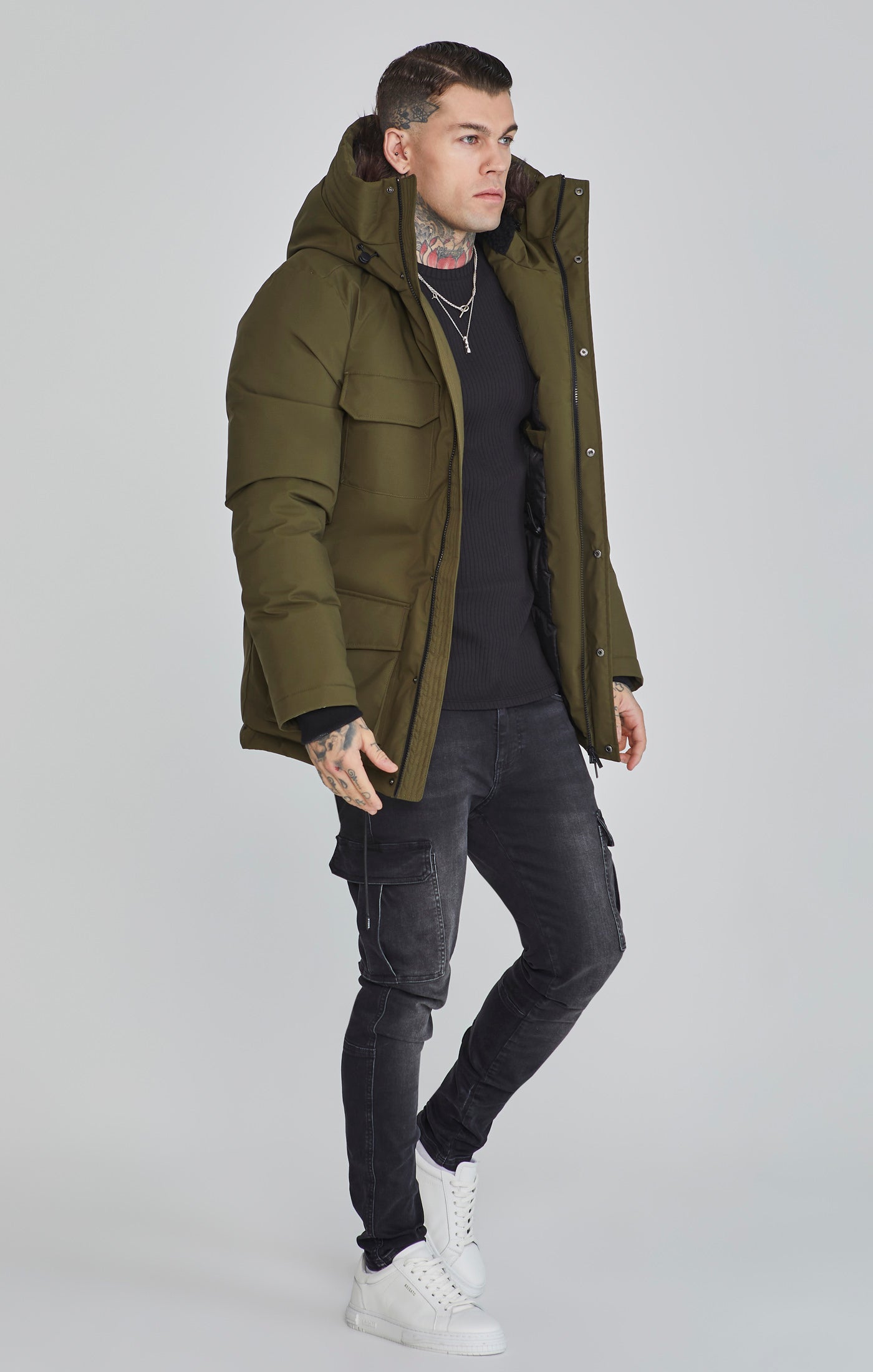 Parka in Green Vestes SikSilk   