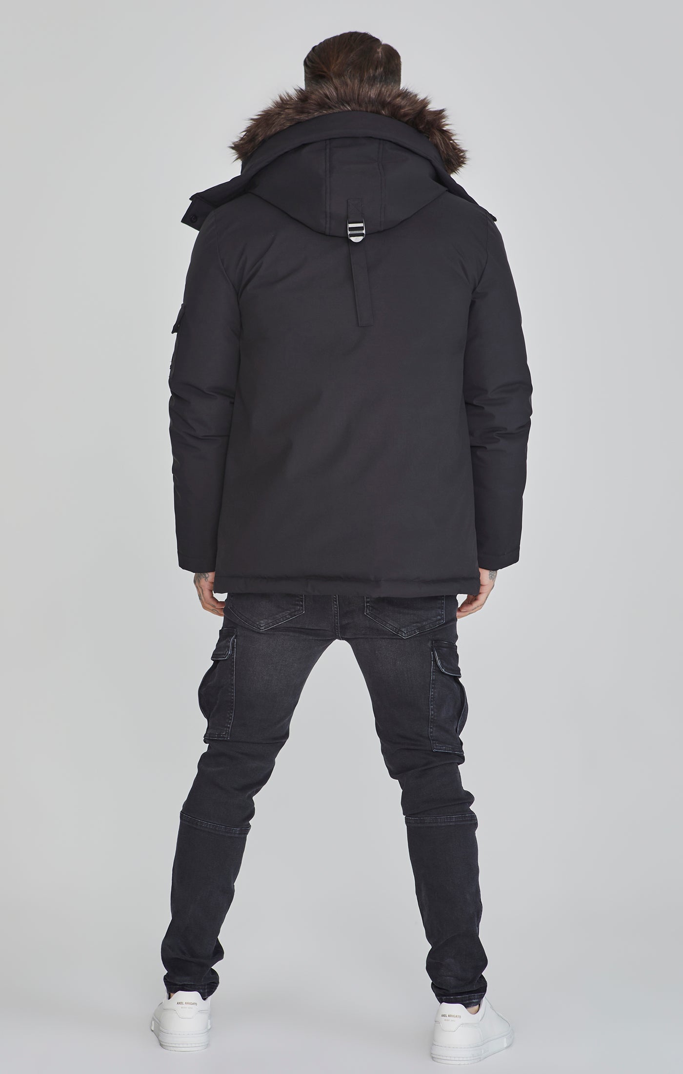 Parka in Black Vestes SikSilk   