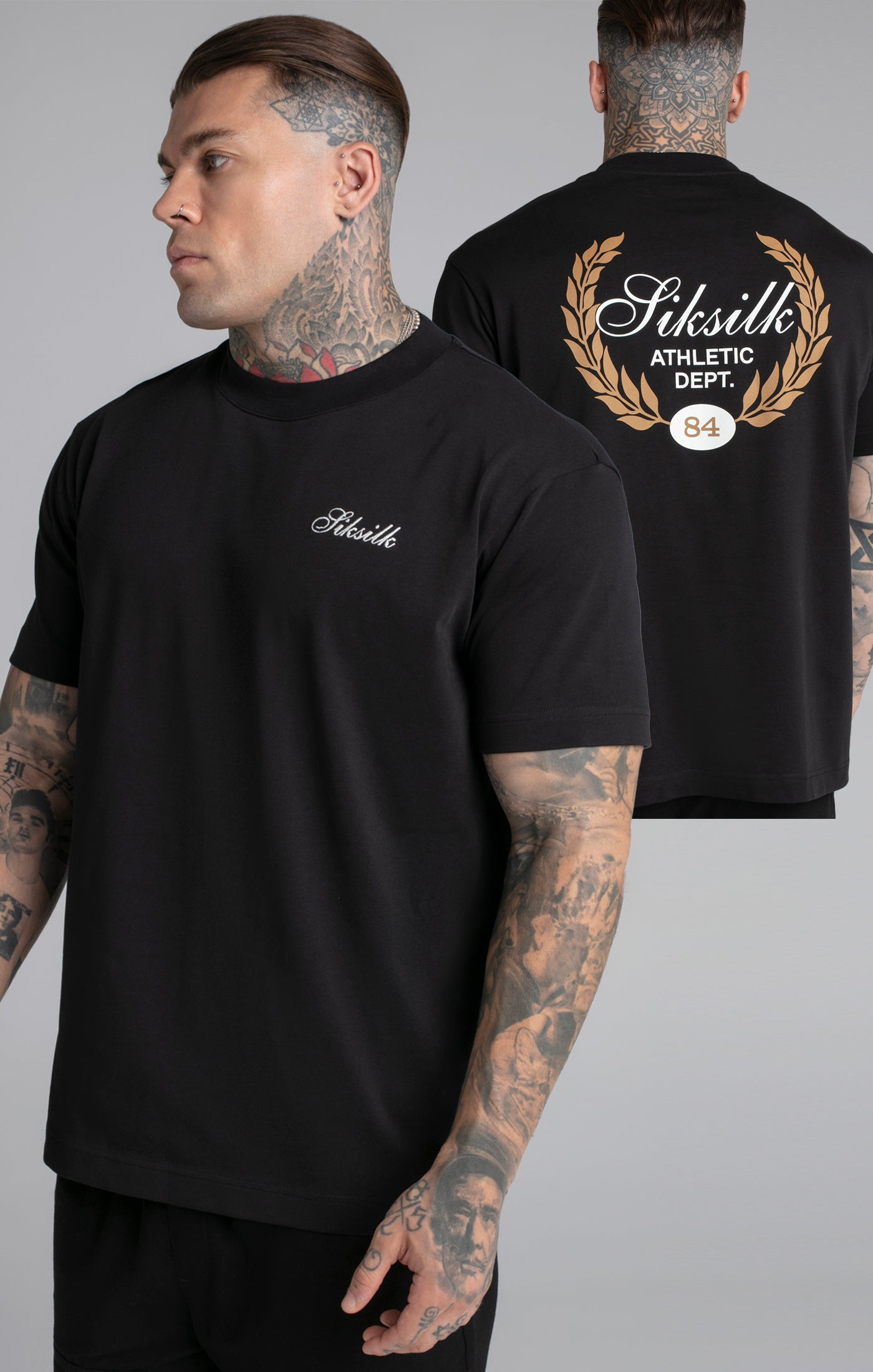 T-shirt graphique en noir T-shirts SikSilk   