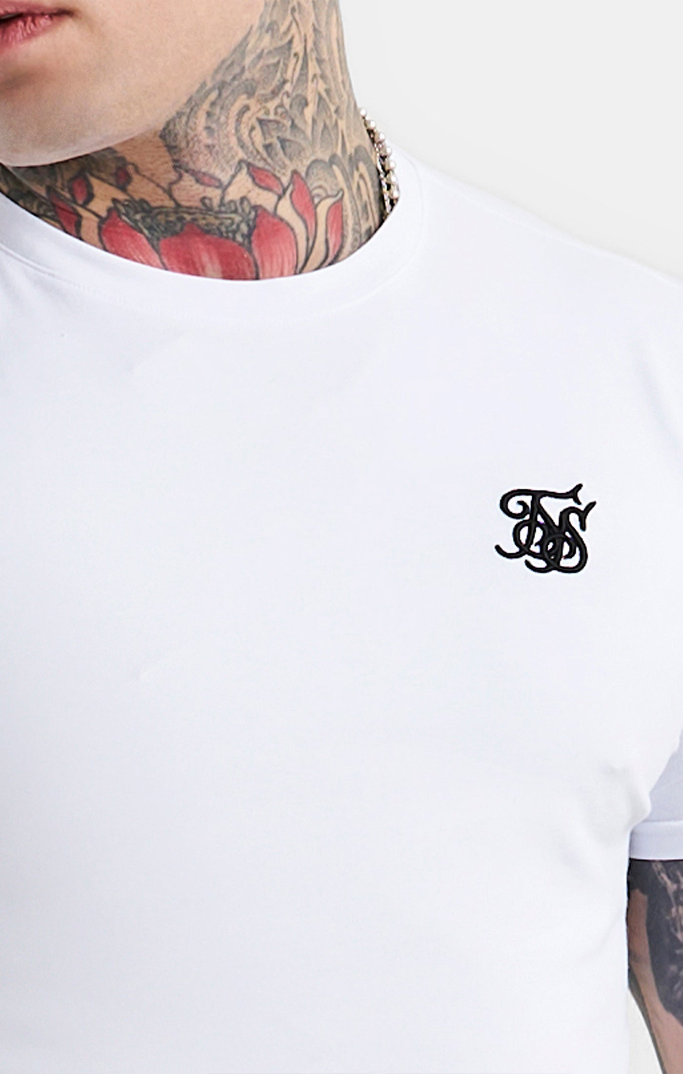 Essential Short Sleeve Muscle Fit T-shirt blanc T-shirts SikSilk   