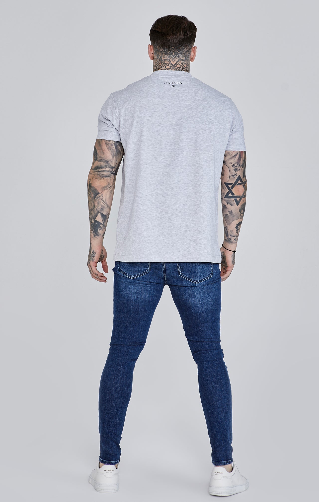 Jeans Distressed Skinny en bleu Jeans SikSilk   