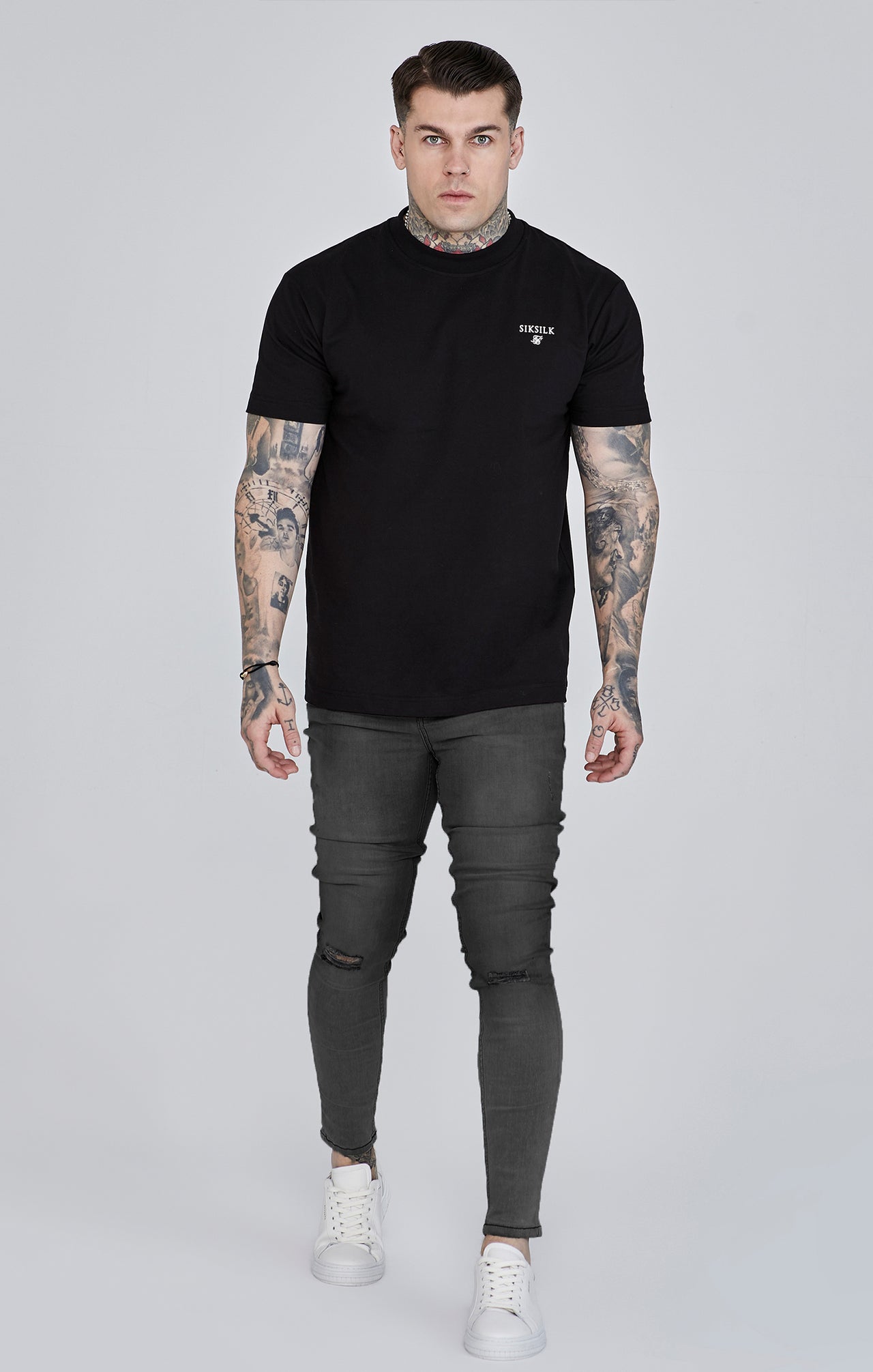 Jeans Distressed Skinny en Grey Jeans SikSilk   