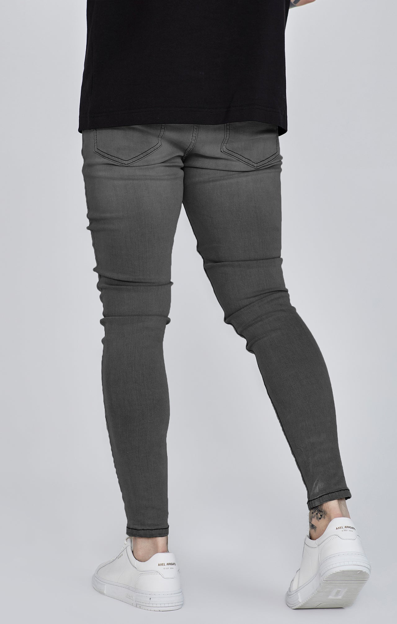 Jeans Distressed Skinny en Grey Jeans SikSilk   