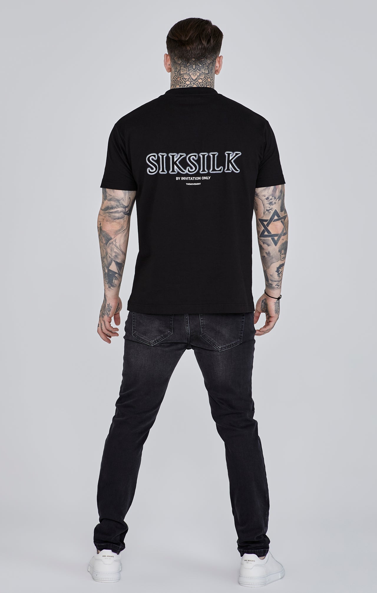 Jeans slim fit en noir Jeans SikSilk   