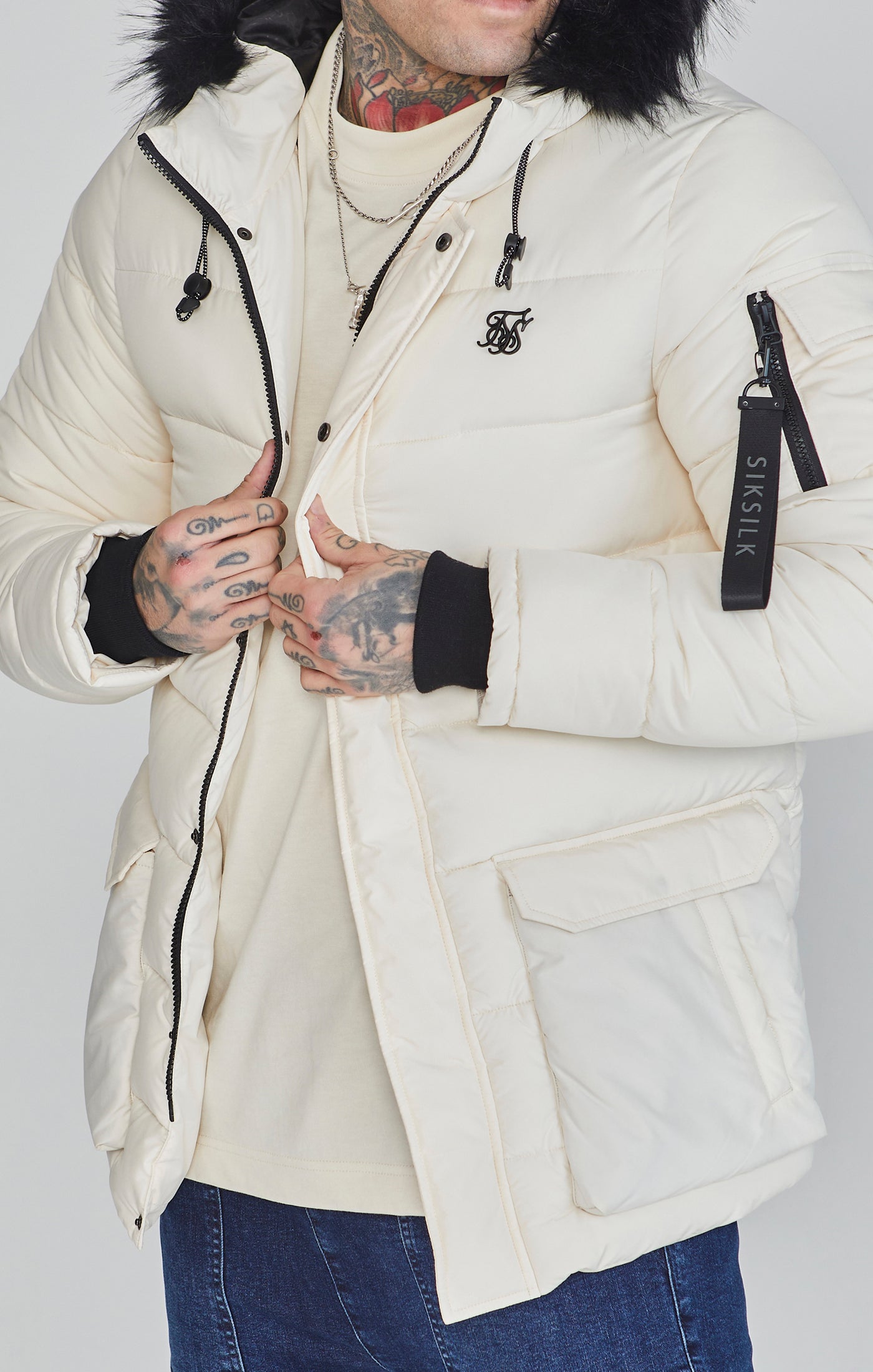 Parka en écru Vestes SikSilk   