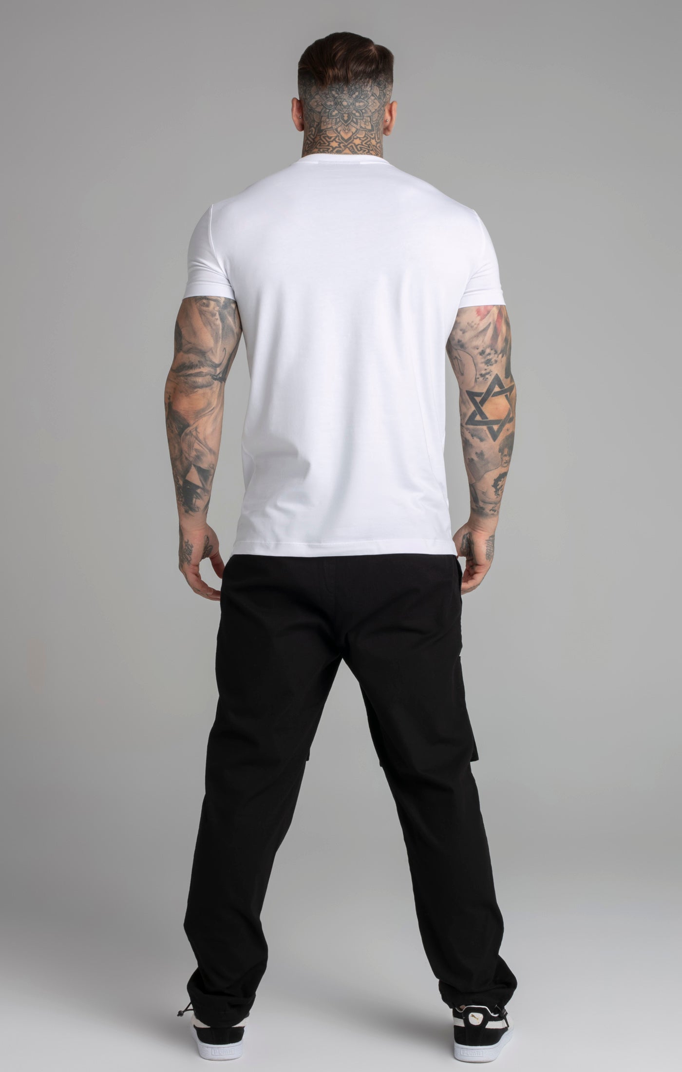 T-shirt Muscle Fit en blanc T-shirts SikSilk   