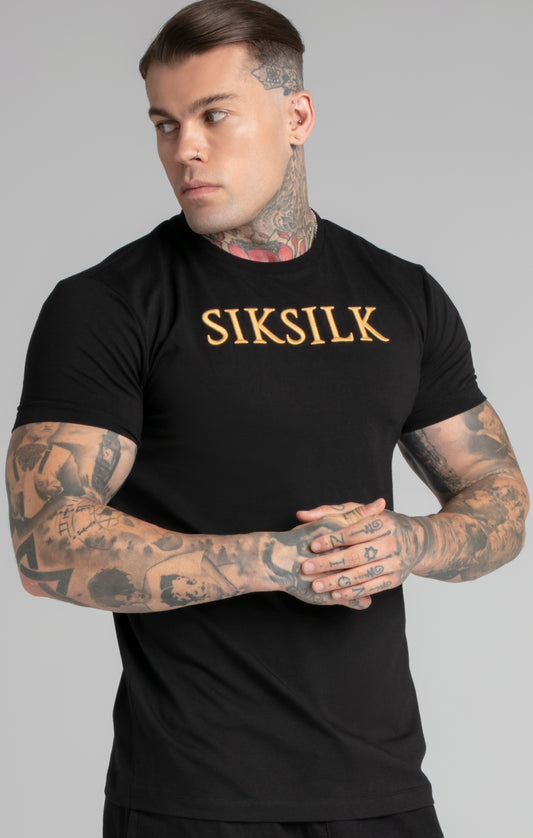 T-shirt Muscle Fit en noir T-shirts SikSilk   