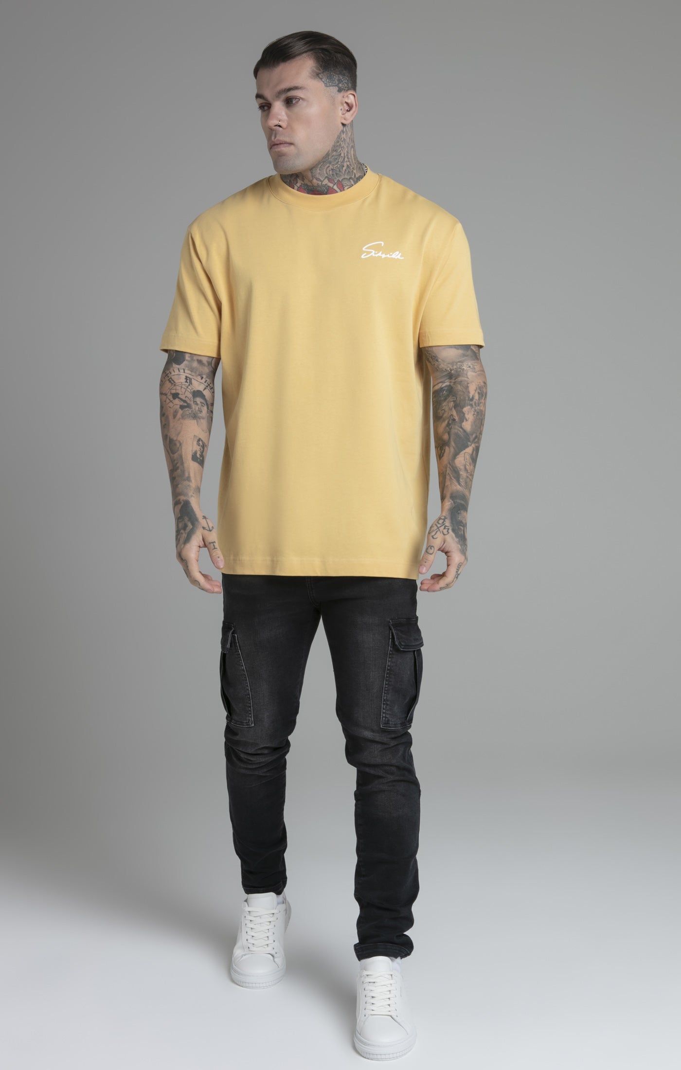 T-shirt Script en Yellow T-shirts SikSilk   