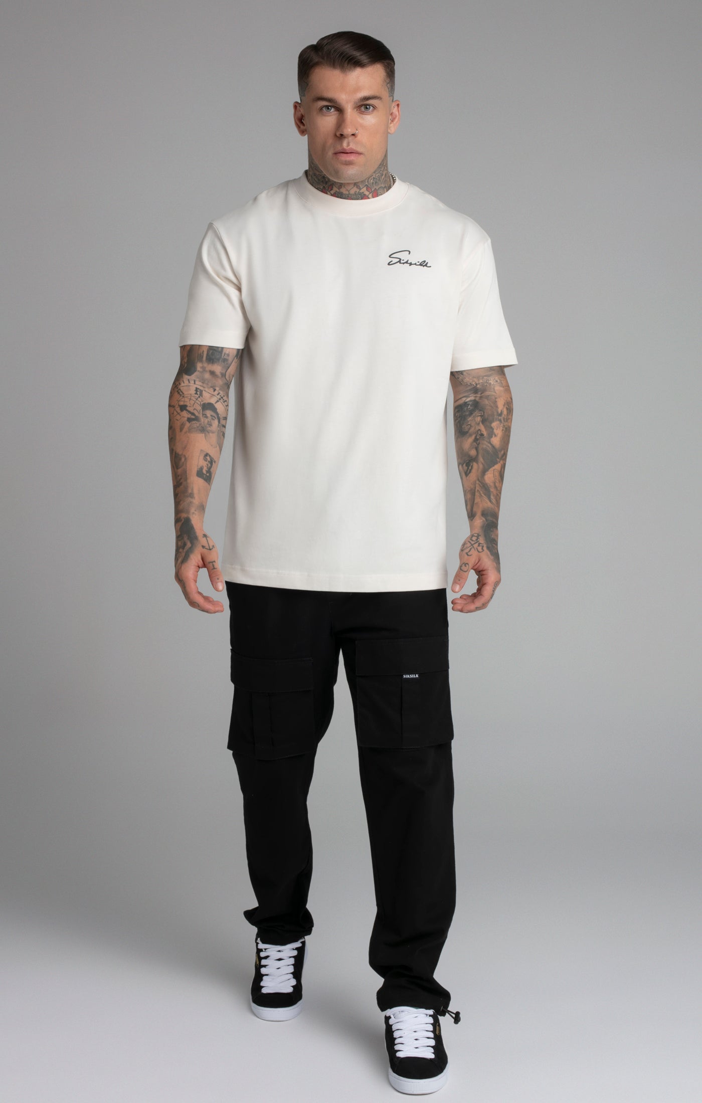 T-shirt Script en écru T-shirts SikSilk   