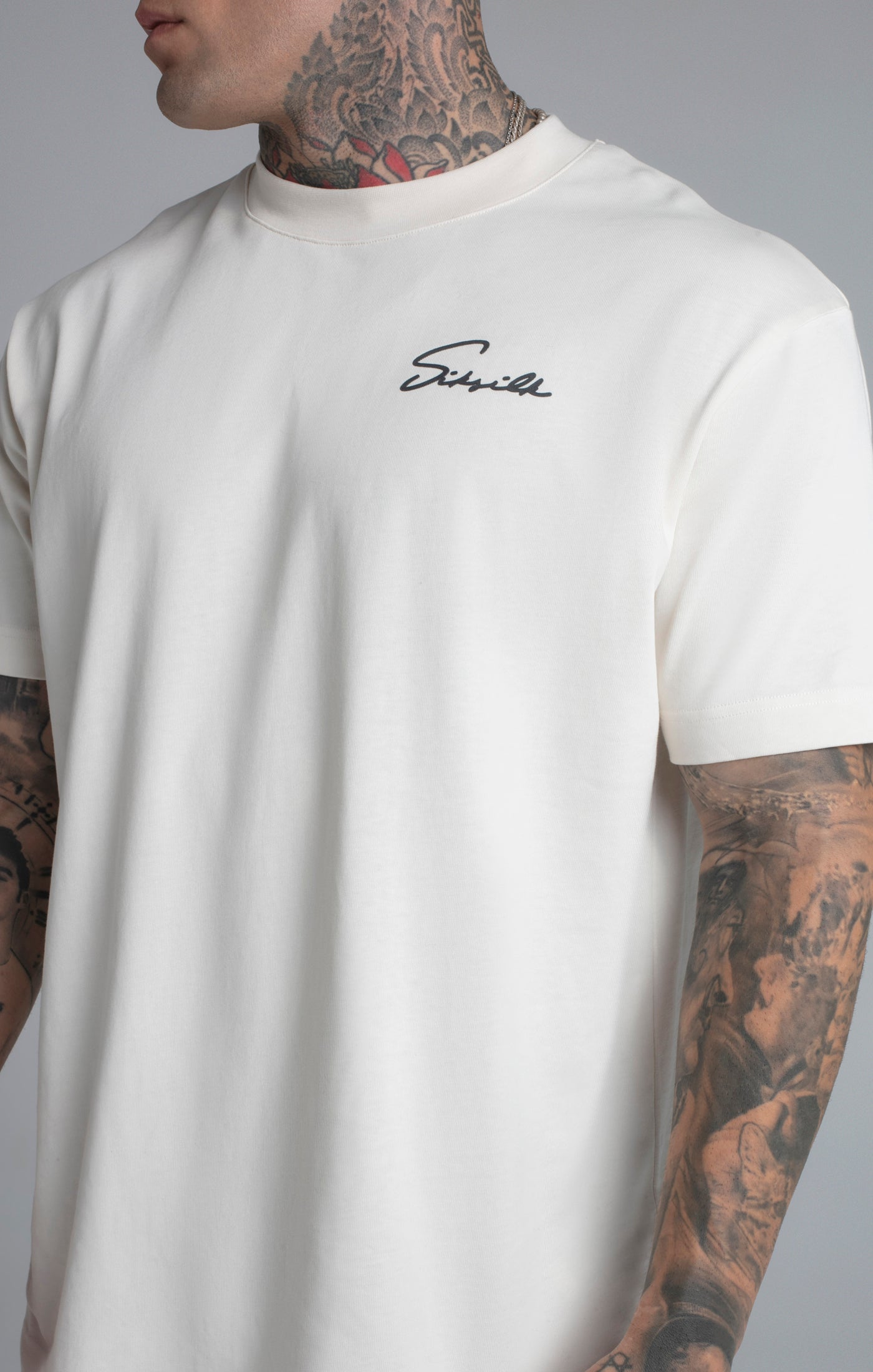 T-shirt Script en écru T-shirts SikSilk   