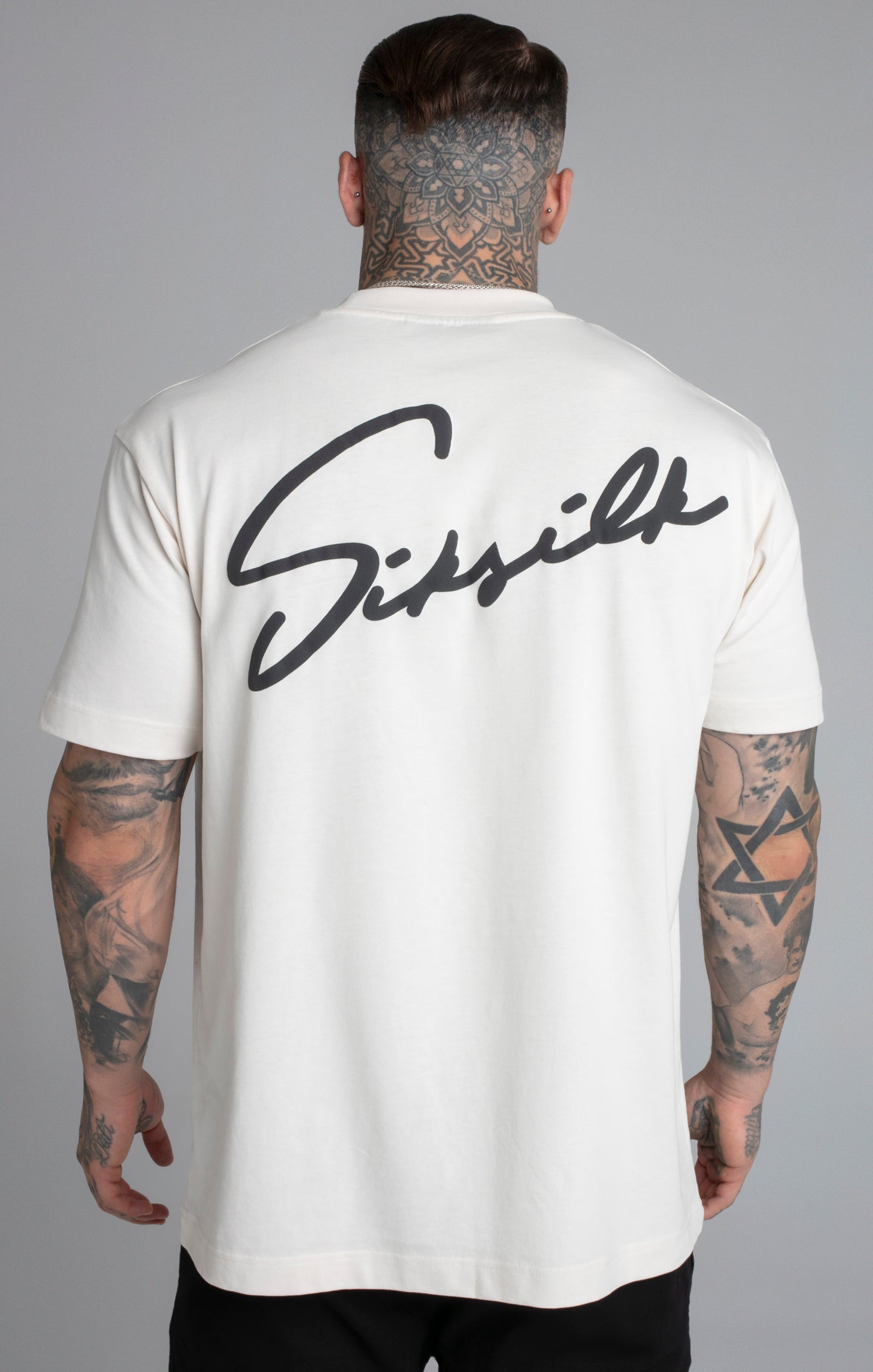 T-shirt Script en écru T-shirts SikSilk   