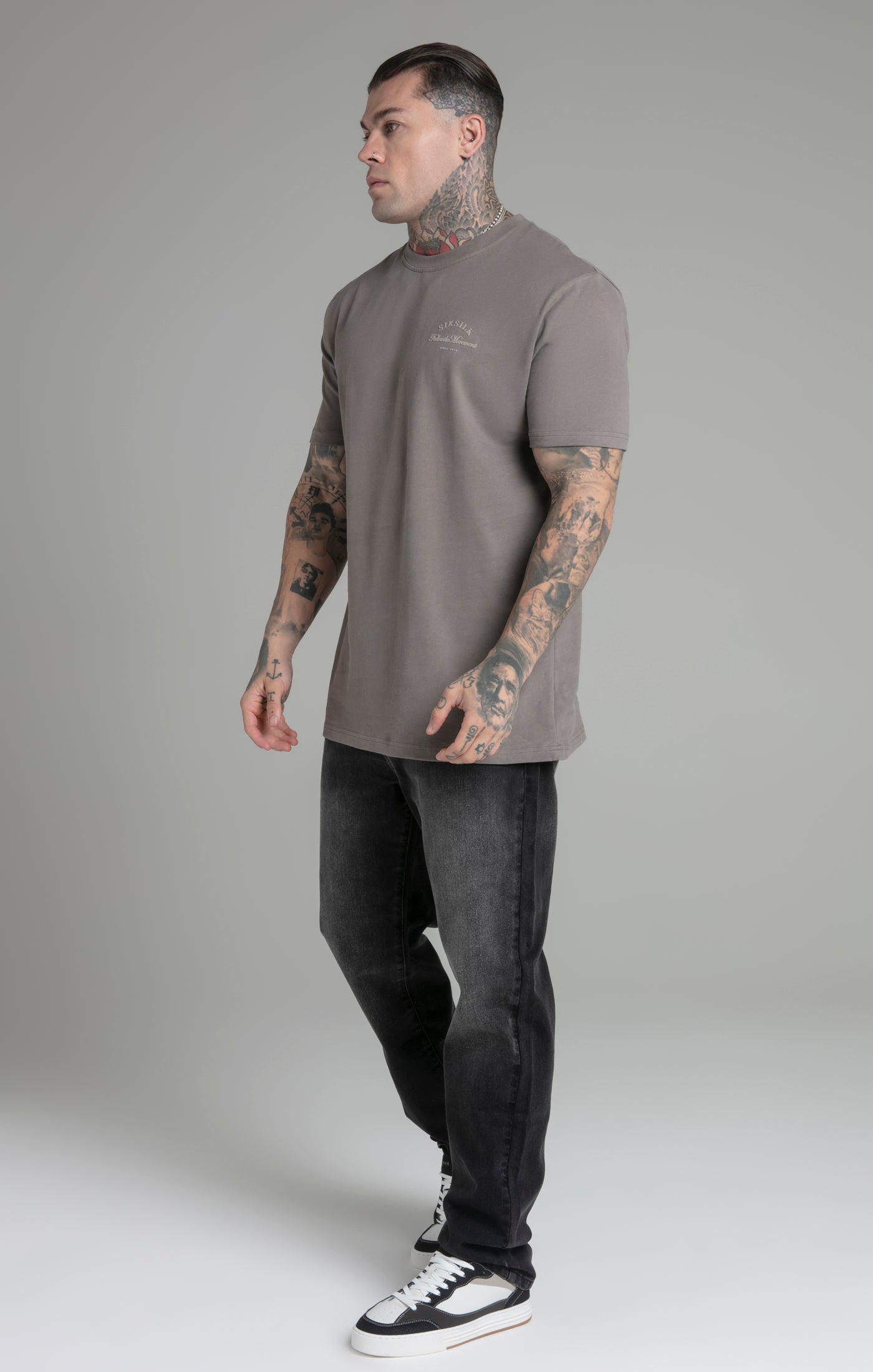 T-shirt Relaxed Fit en Brown T-shirts SikSilk   