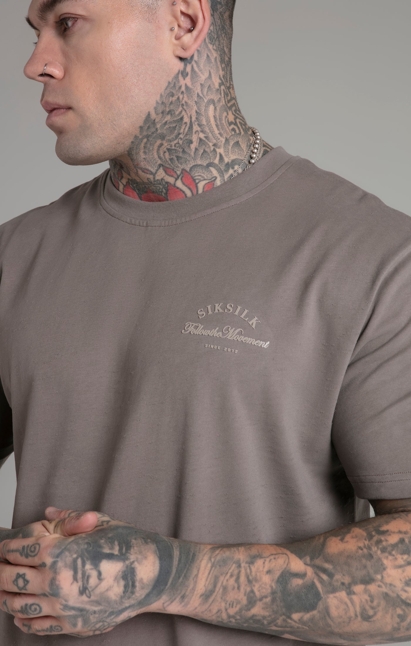 T-shirt Relaxed Fit en Brown T-shirts SikSilk   