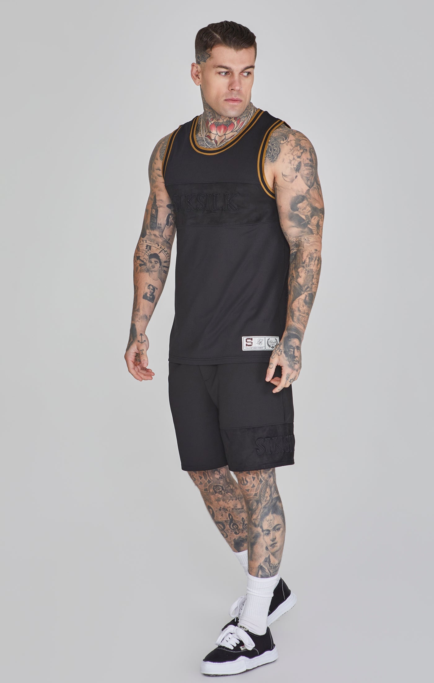 Gilet de basketball en noir Tops SikSilk   