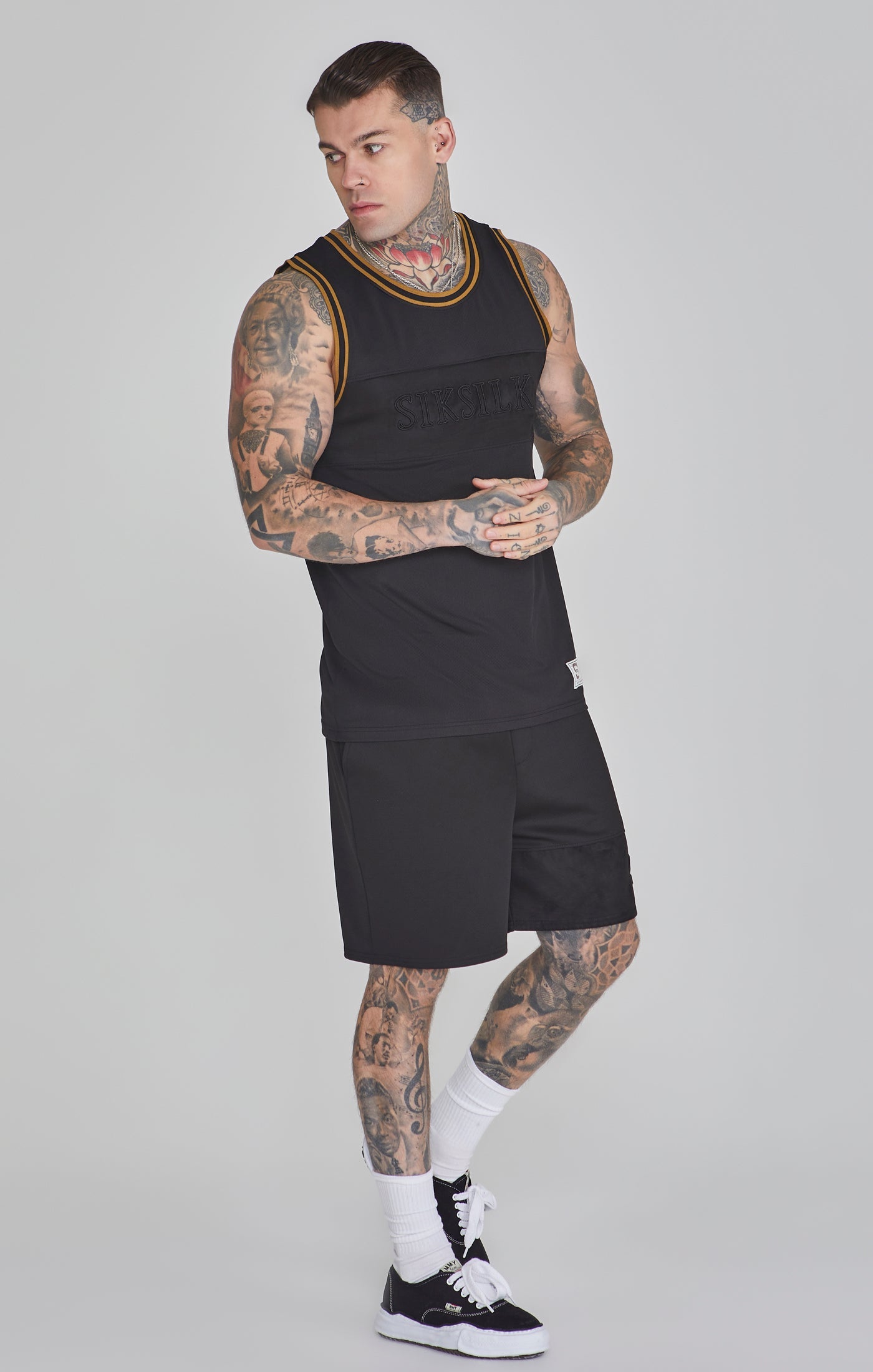 Gilet de basketball en noir Tops SikSilk   