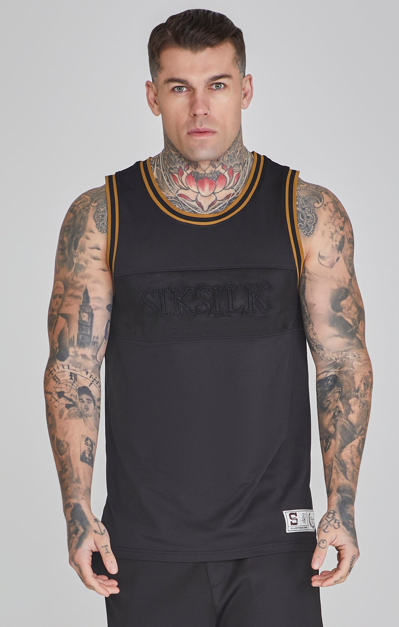 Gilet de basketball en noir Tops SikSilk   