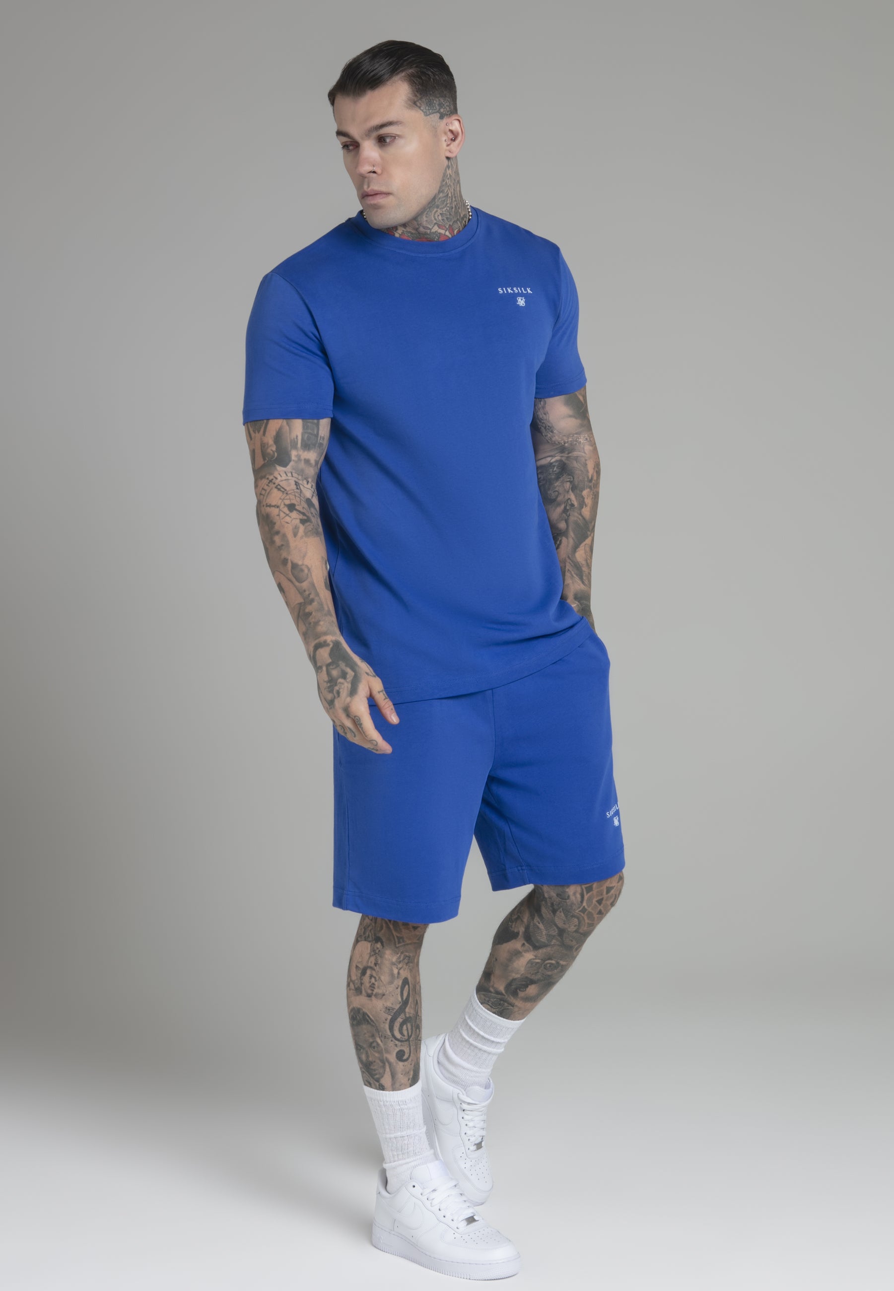 Ensemble t-shirt et short en bleu Sets SikSilk   