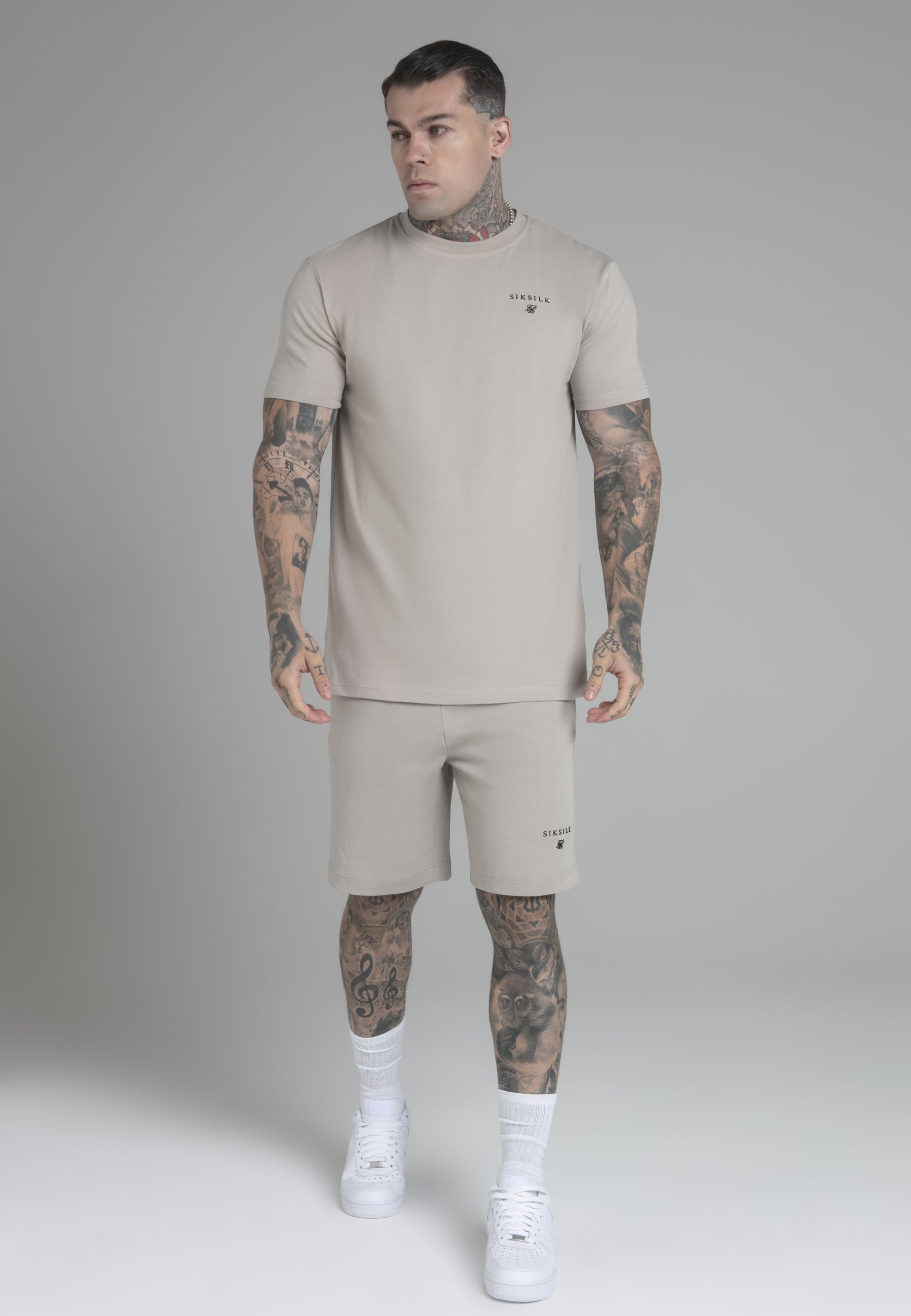 Ensemble t-shirt et short beige Sets SikSilk   