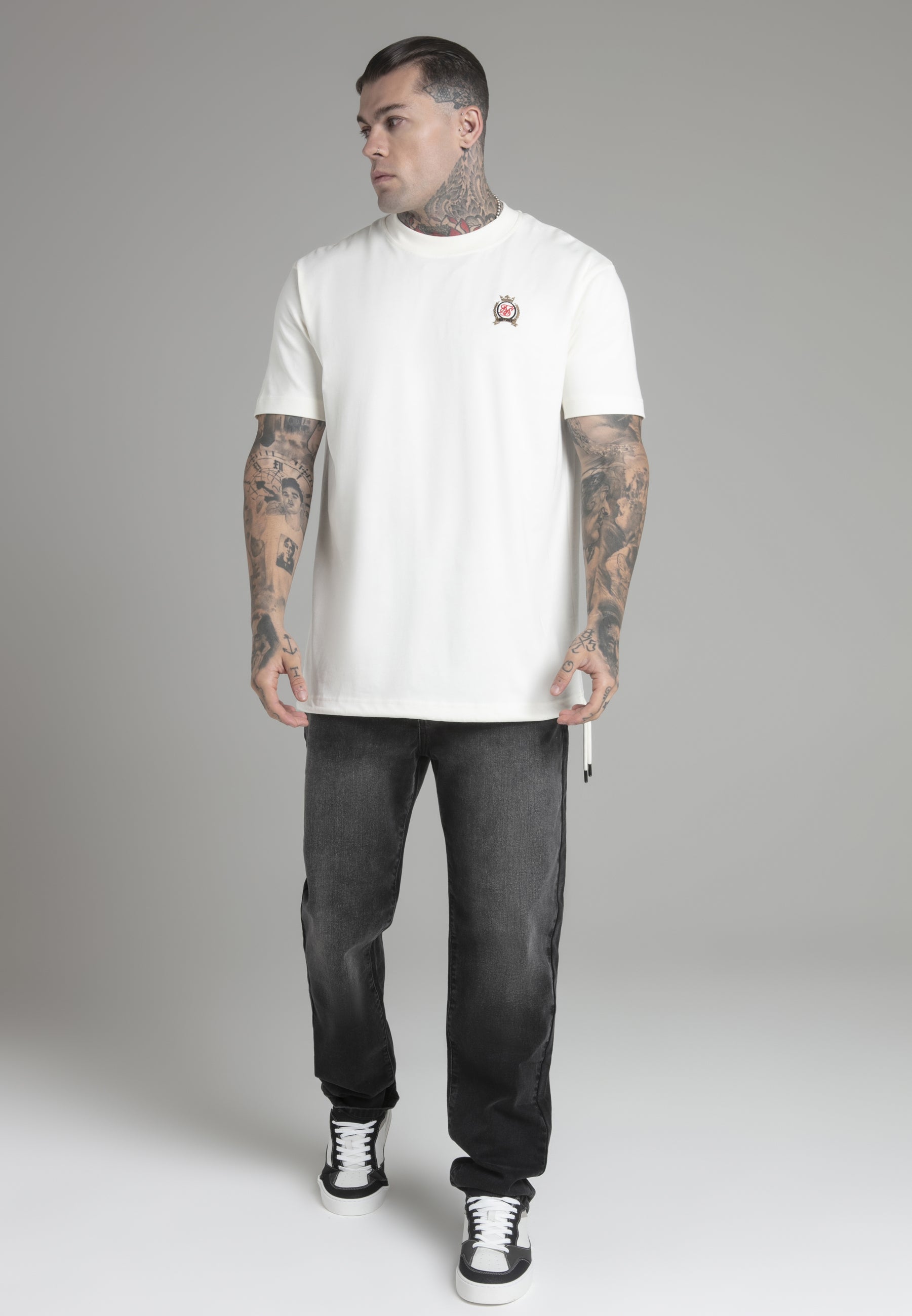 T-shirt oversized en écru T-shirts SikSilk   