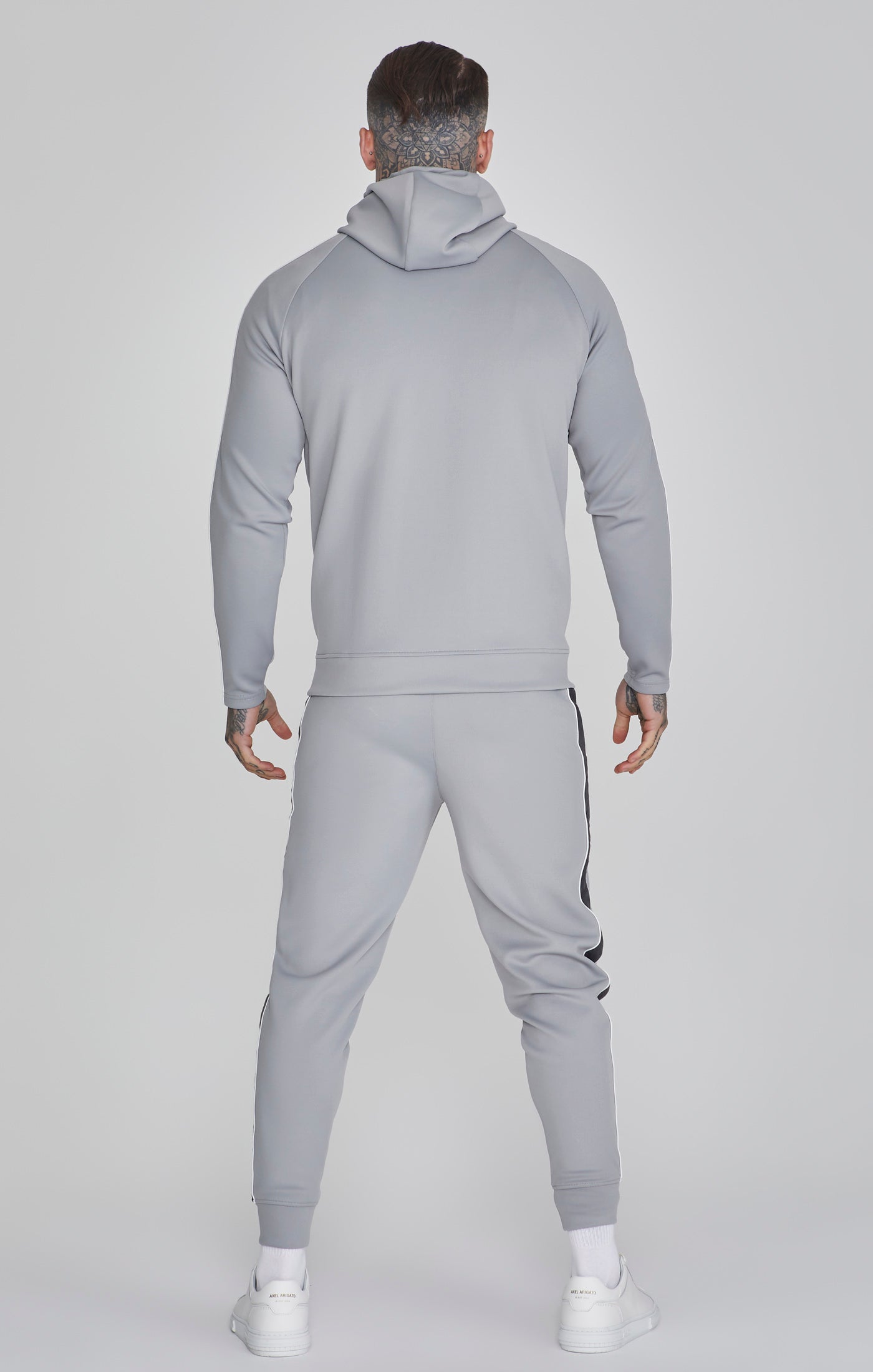 Sweat à capuche et jogging en gris Sets SikSilk   