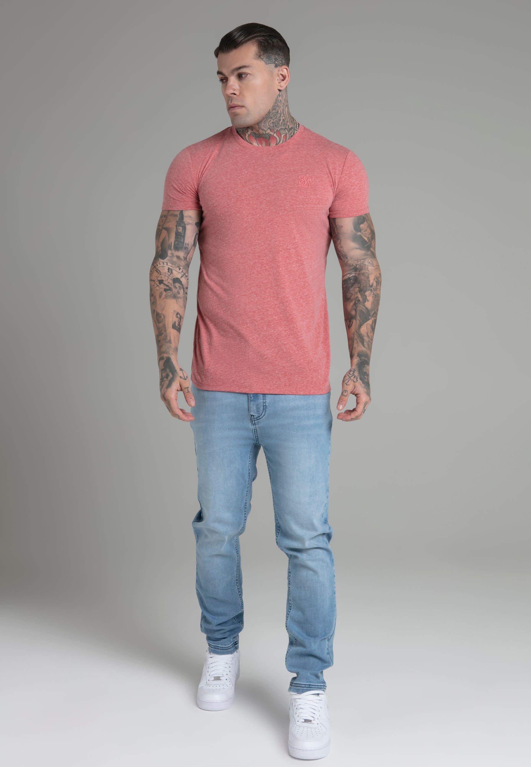 Marl T-shirt orange T-shirts SikSilk   