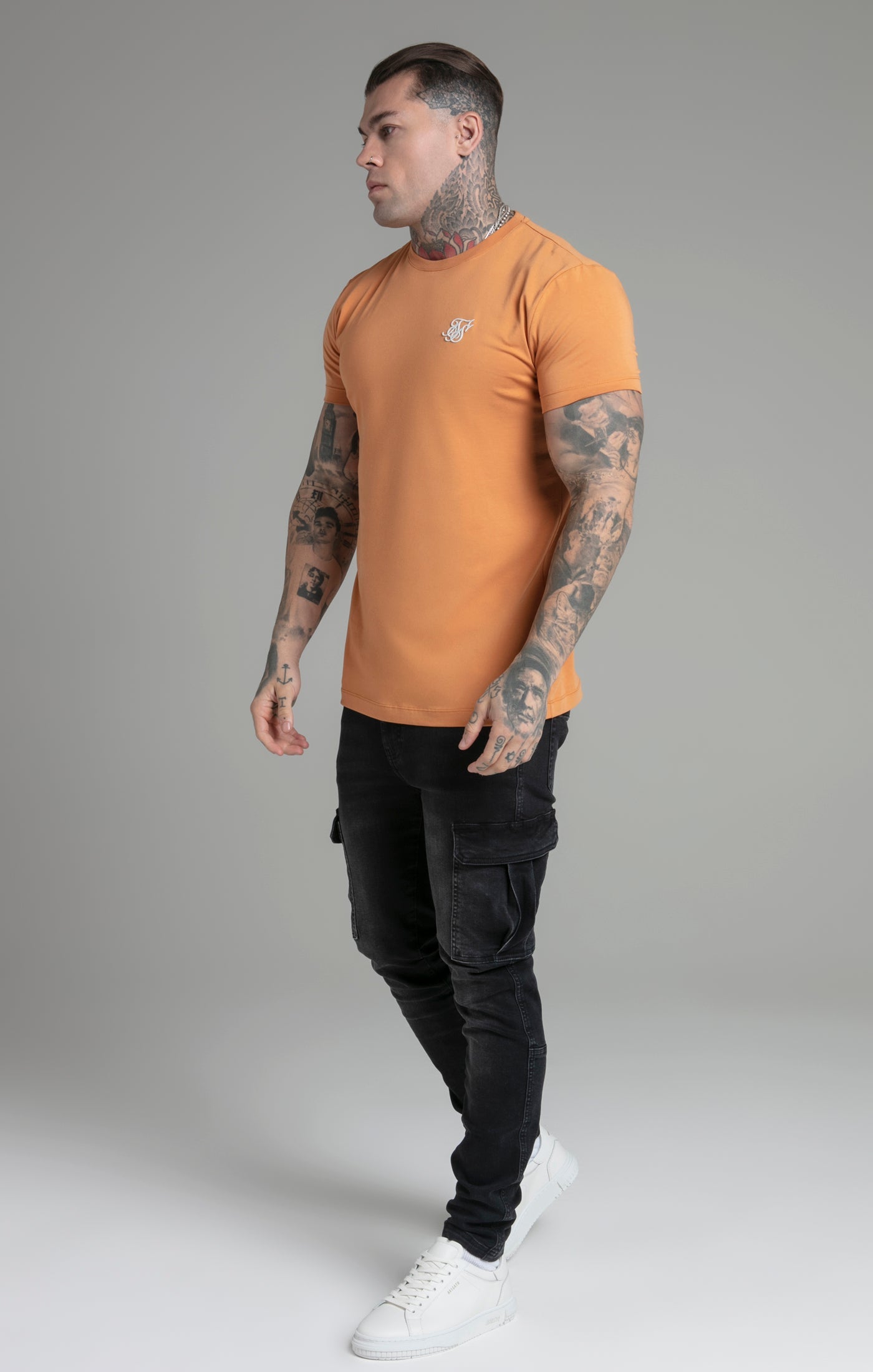 T-shirt Muscle Fit en Yellow T-shirts SikSilk   