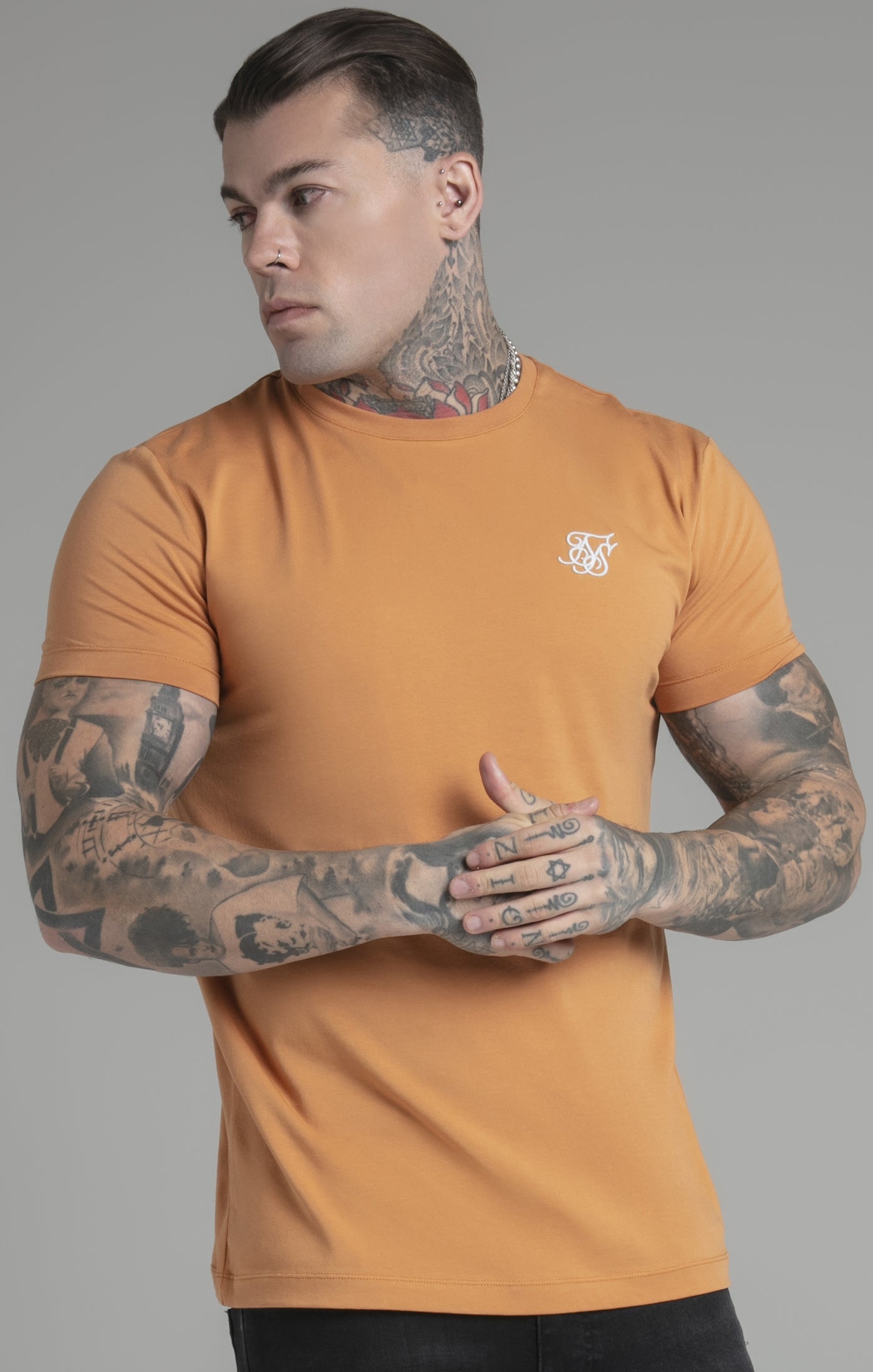 T-shirt Muscle Fit en Yellow T-shirts SikSilk   