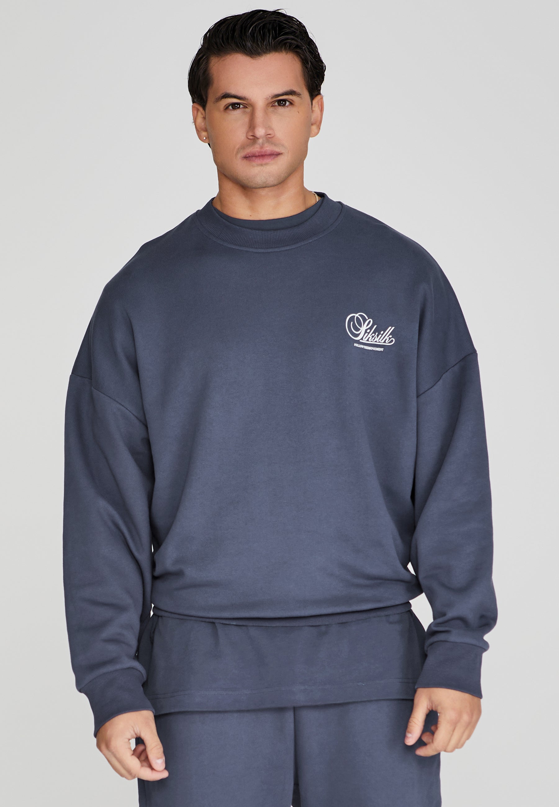 Sweat graphique in Navy Sweatshirts SikSilk   