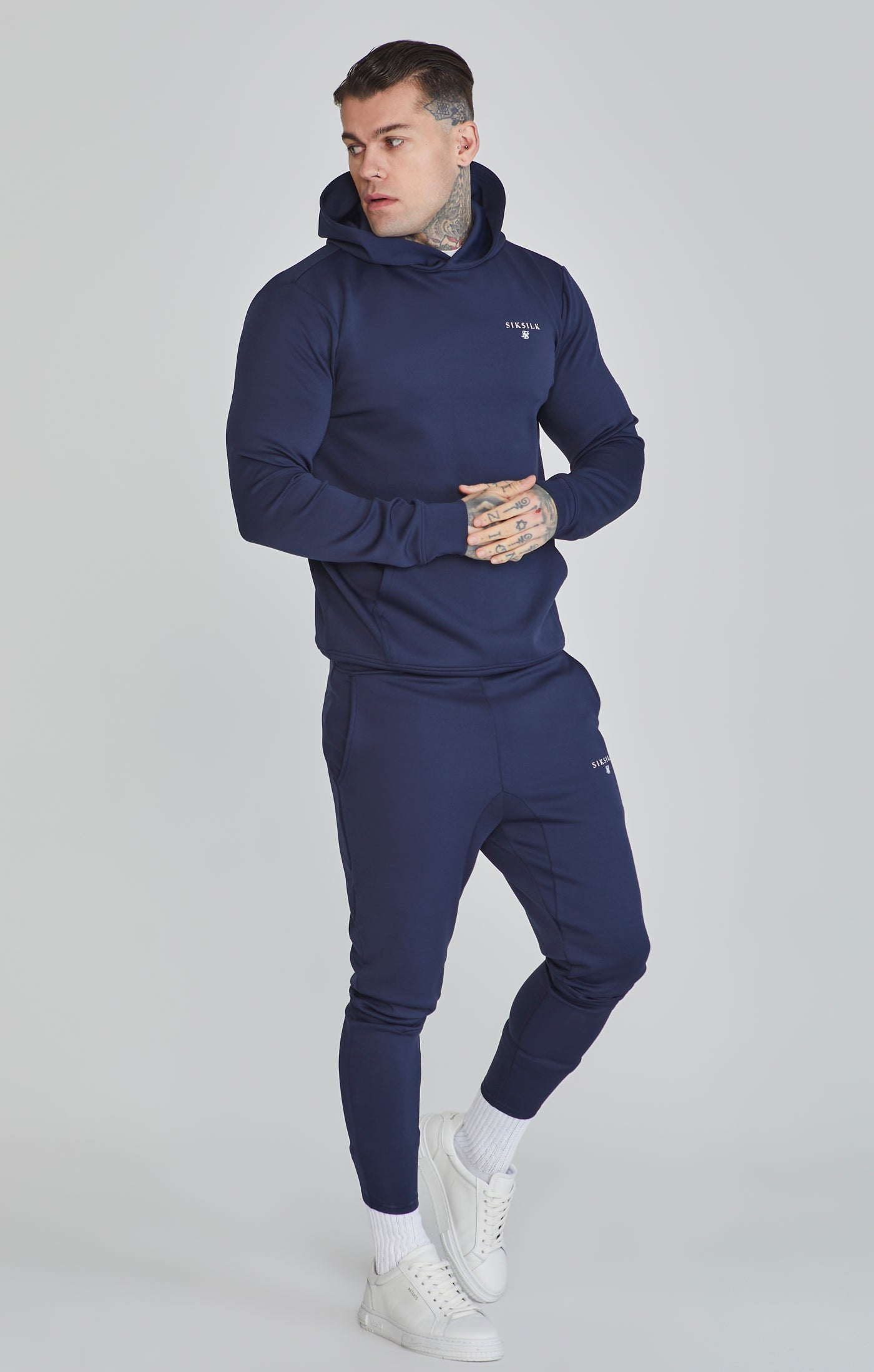 Sweat à capuche Essentials Poly Navy SikSilk   