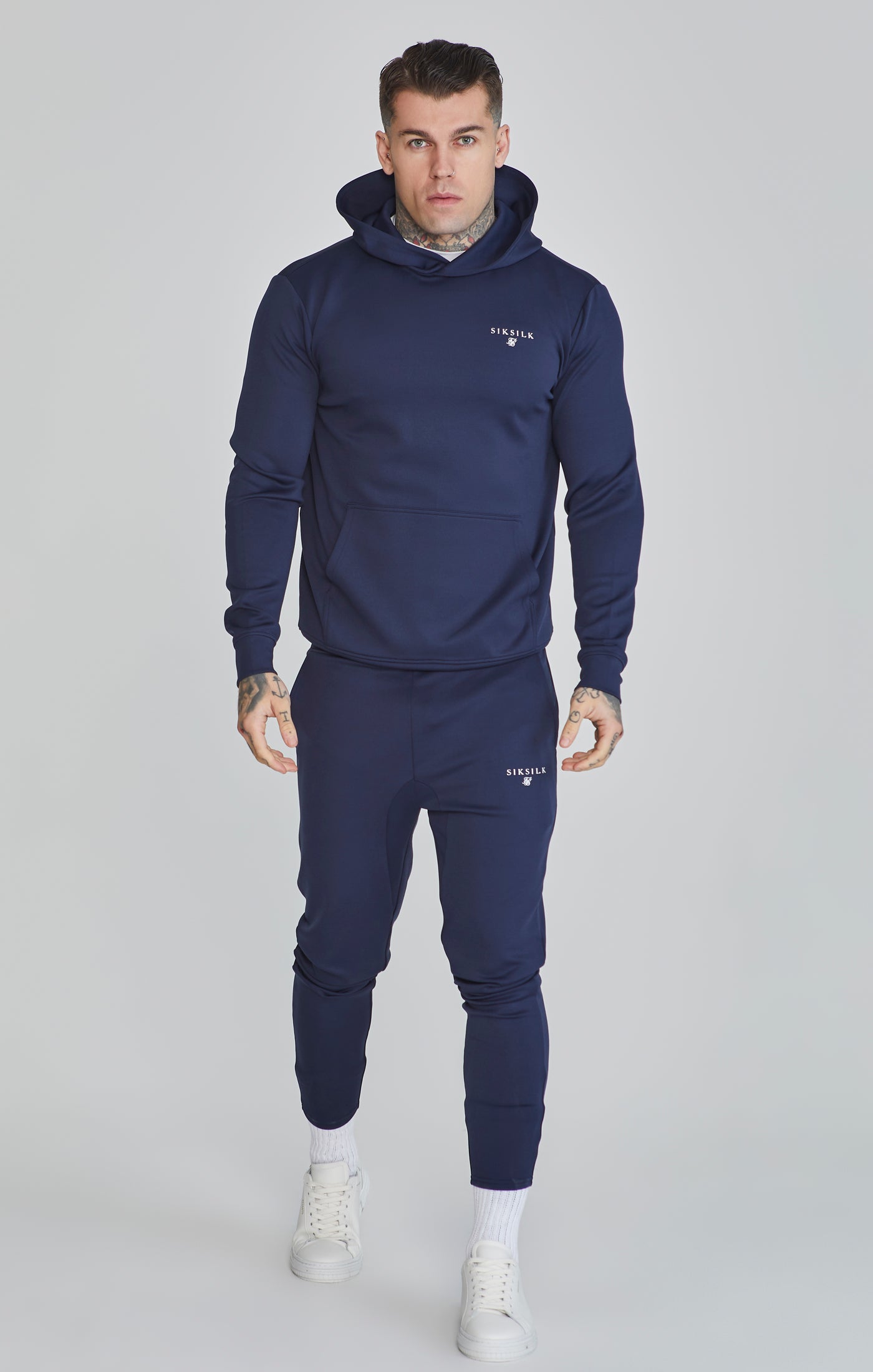 Sweat à capuche Essentials Poly Navy SikSilk   