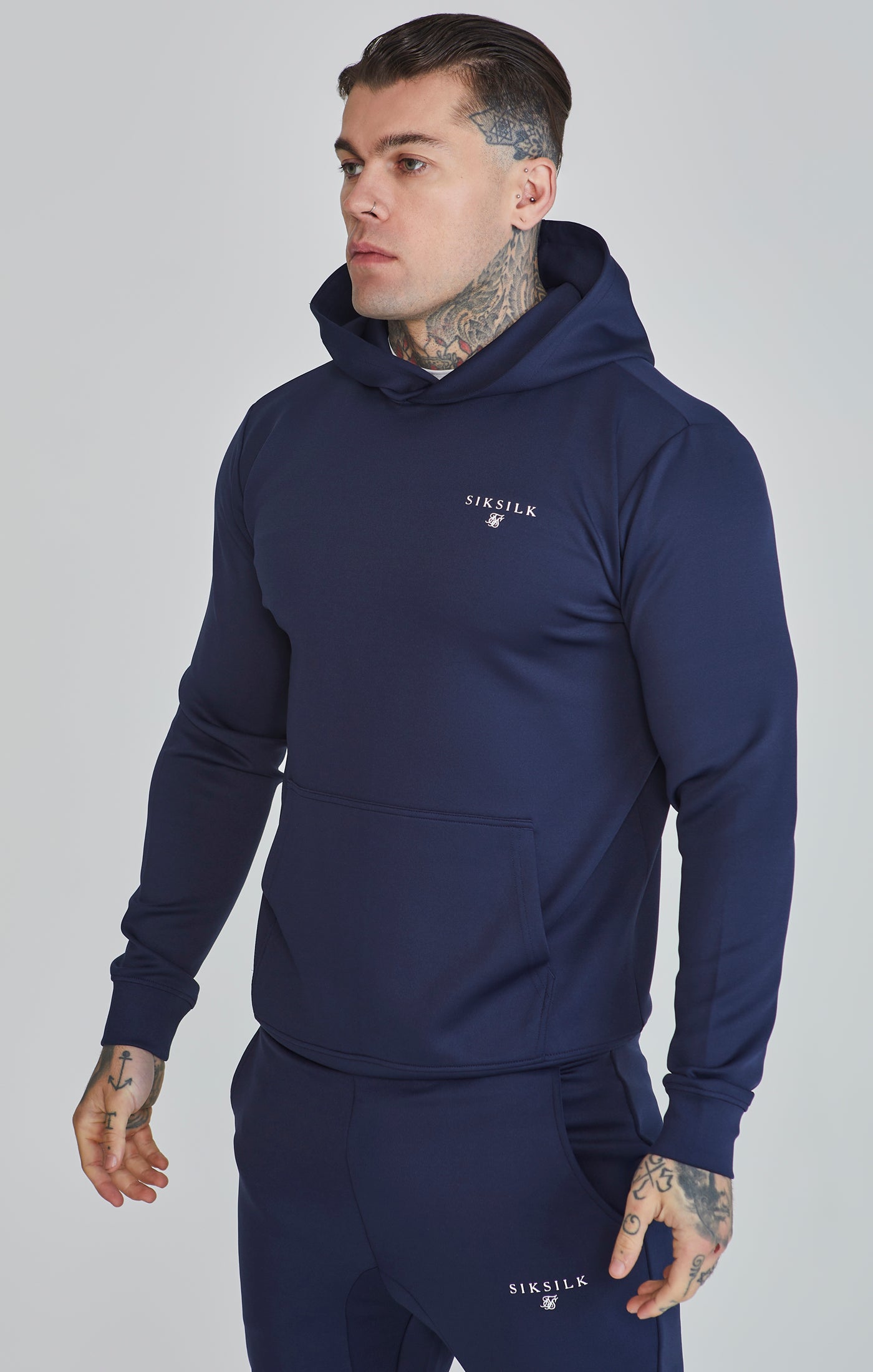 Sweat à capuche Essentials Poly Navy SikSilk   