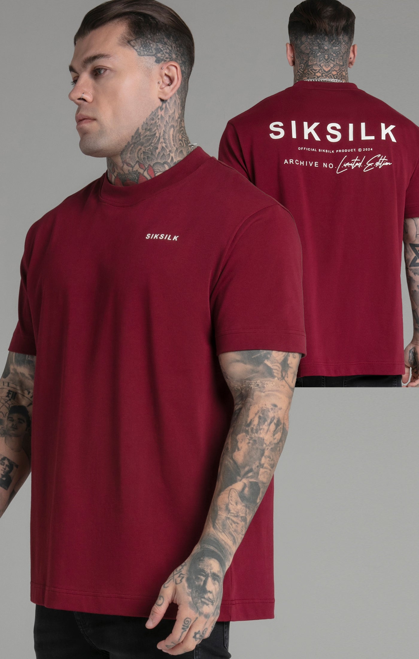 T-shirt édition limitée en bourgogne T-shirts SikSilk   