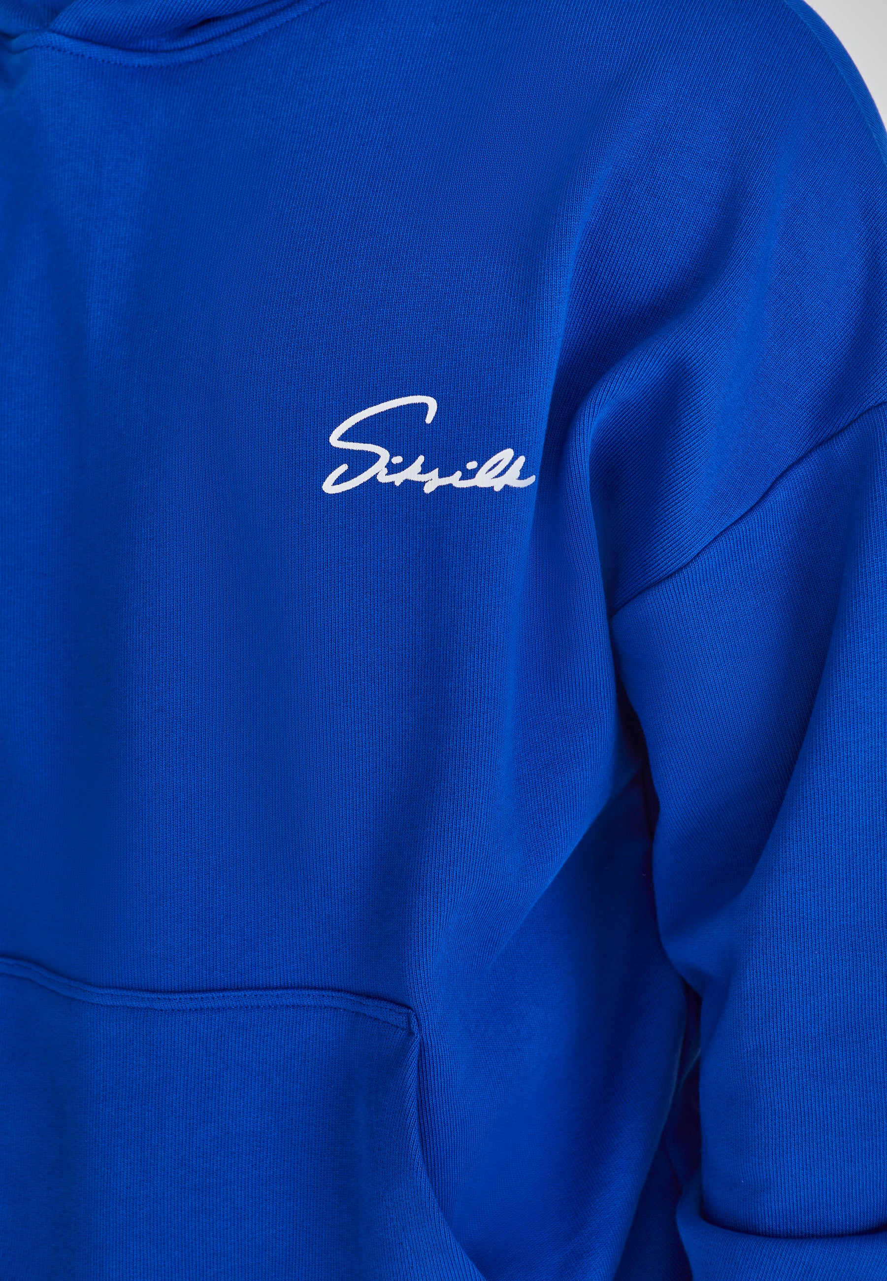 Script Hoodie in Blue Sweat à capuche SikSilk   