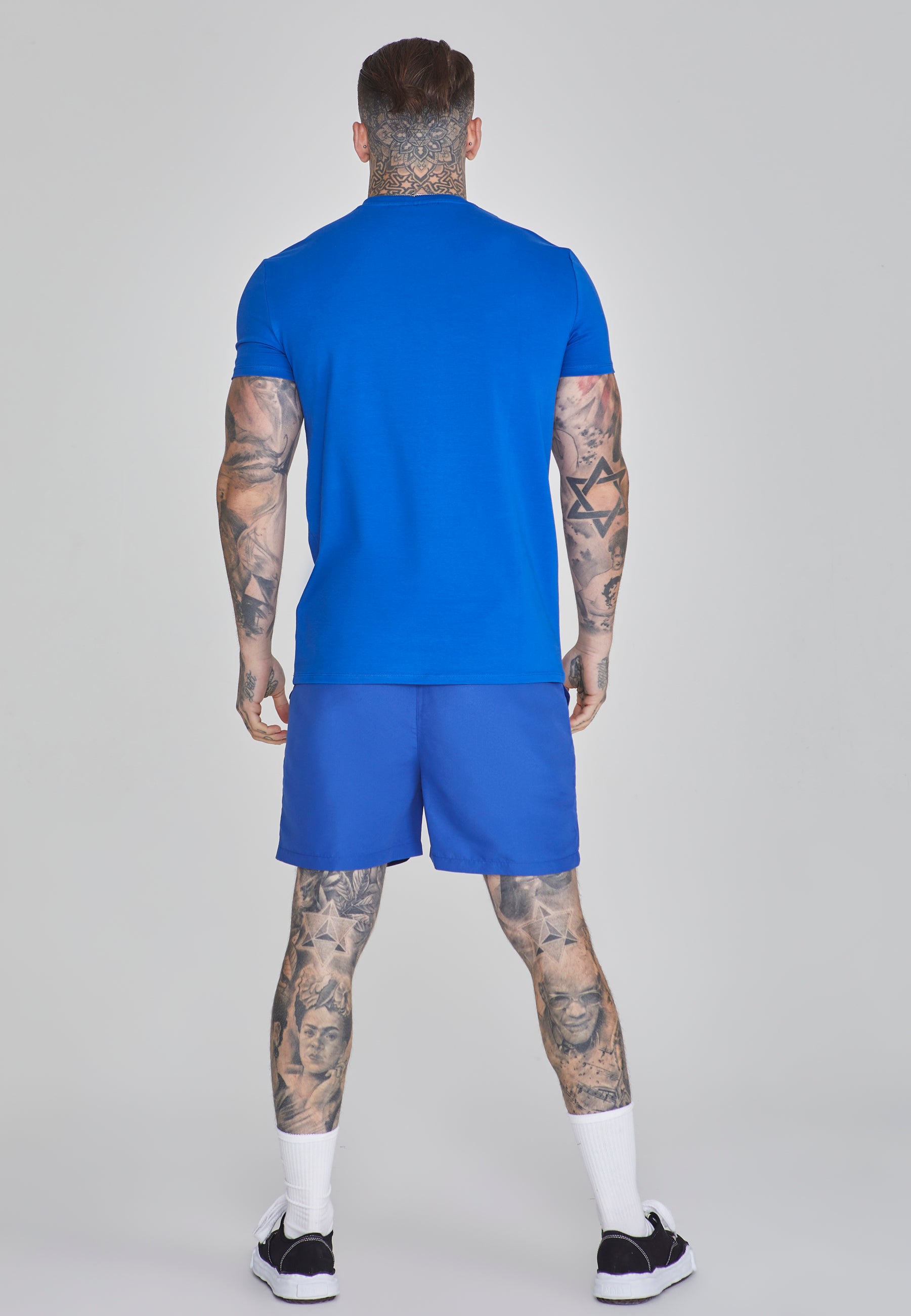 Muscle Fit T-shirt en Blue T-shirts SikSilk   