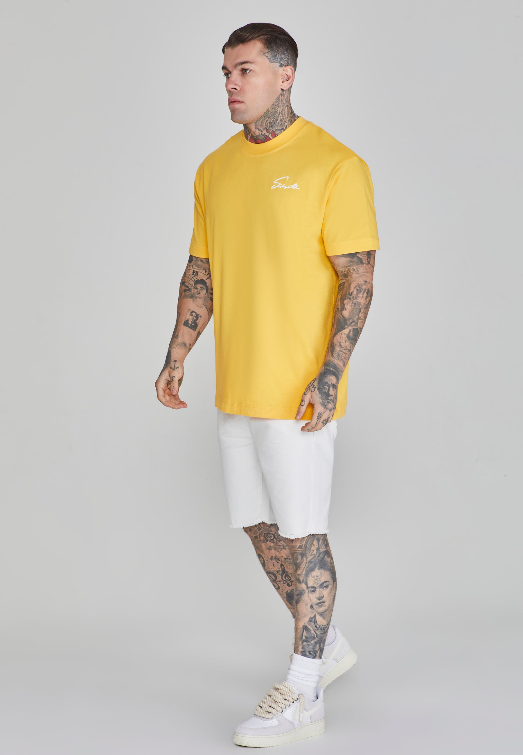 T-shirt Script en Yellow T-shirts SikSilk   