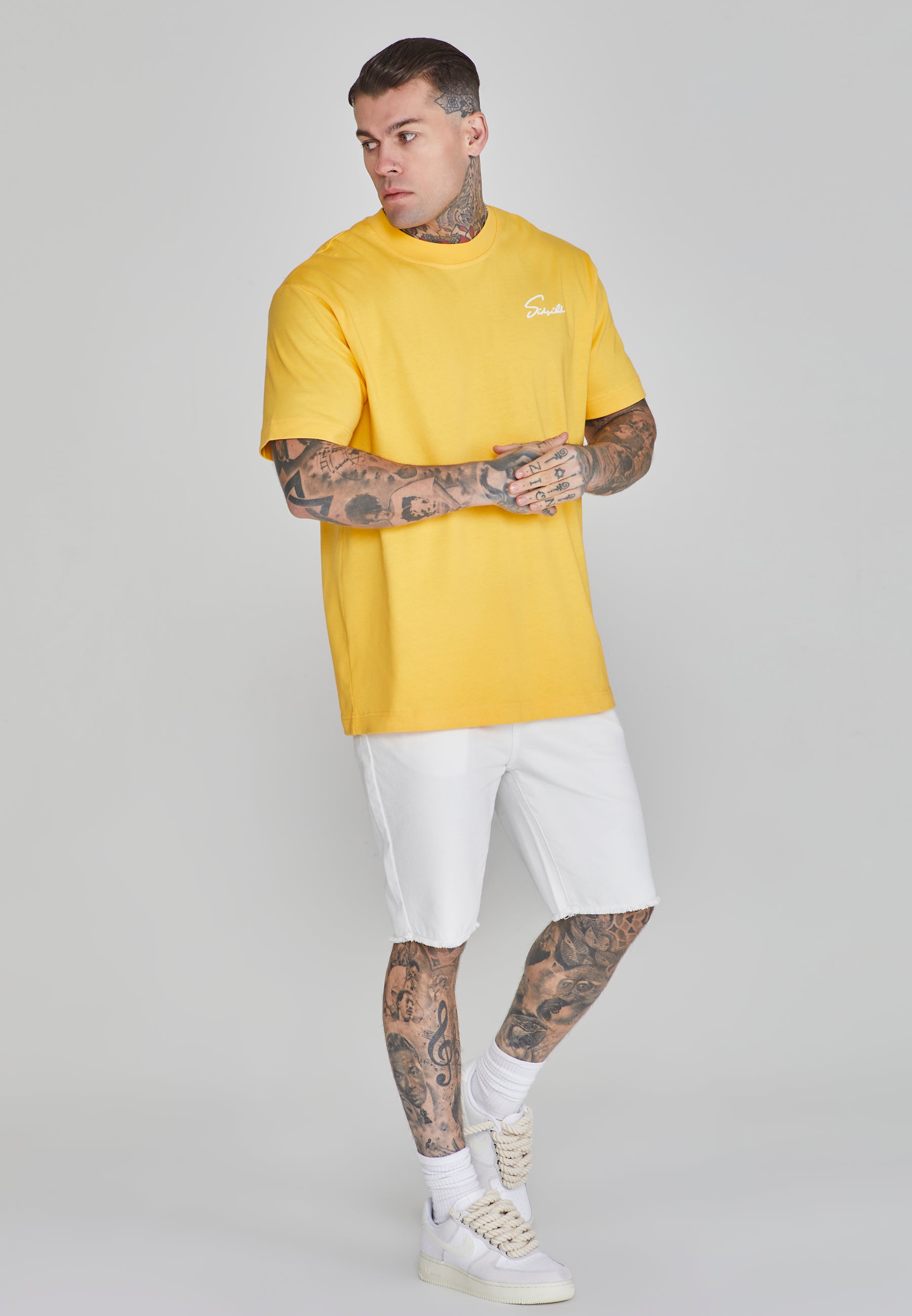 T-shirt Script en Yellow T-shirts SikSilk   