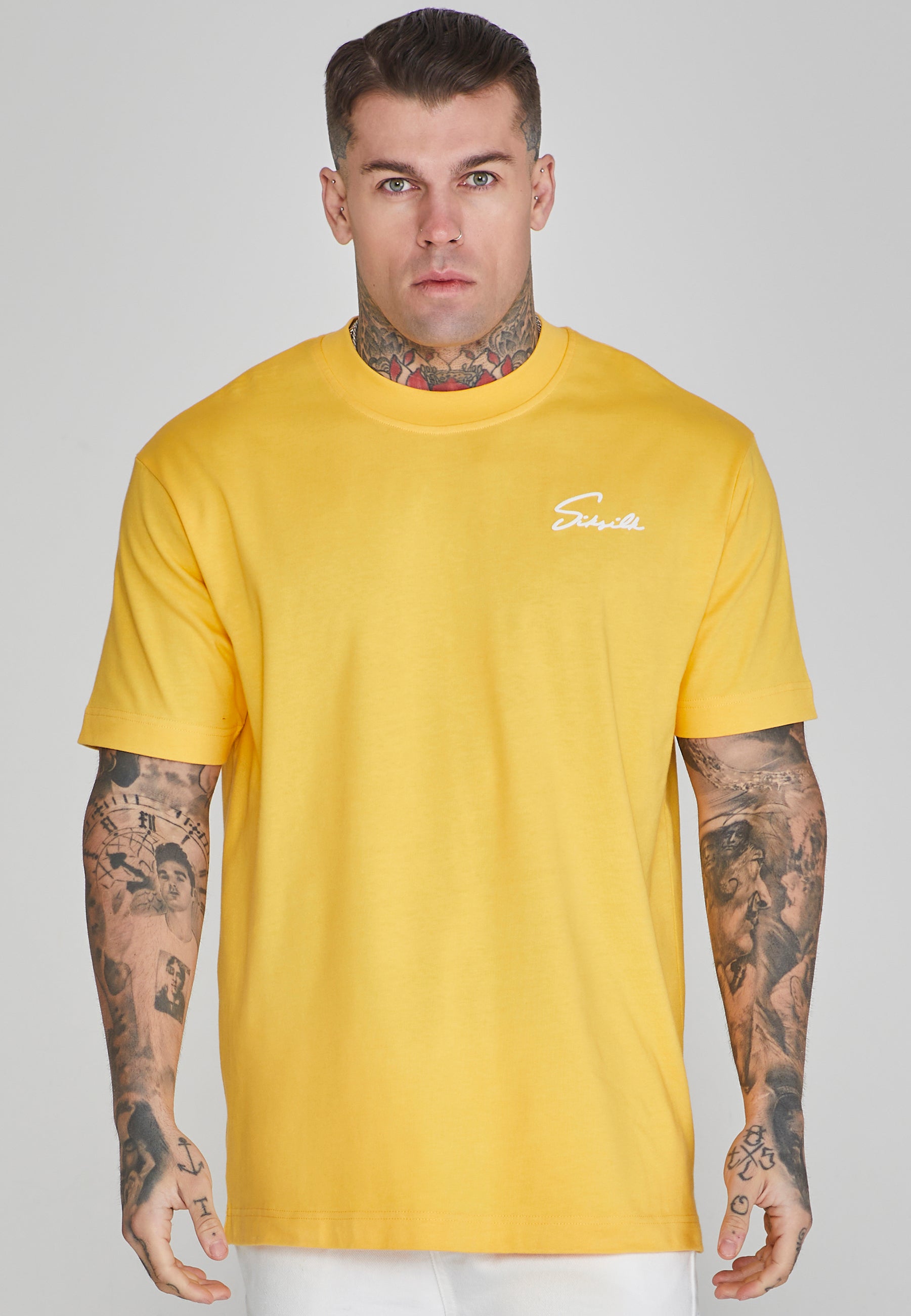 T-shirt Script en Yellow T-shirts SikSilk   