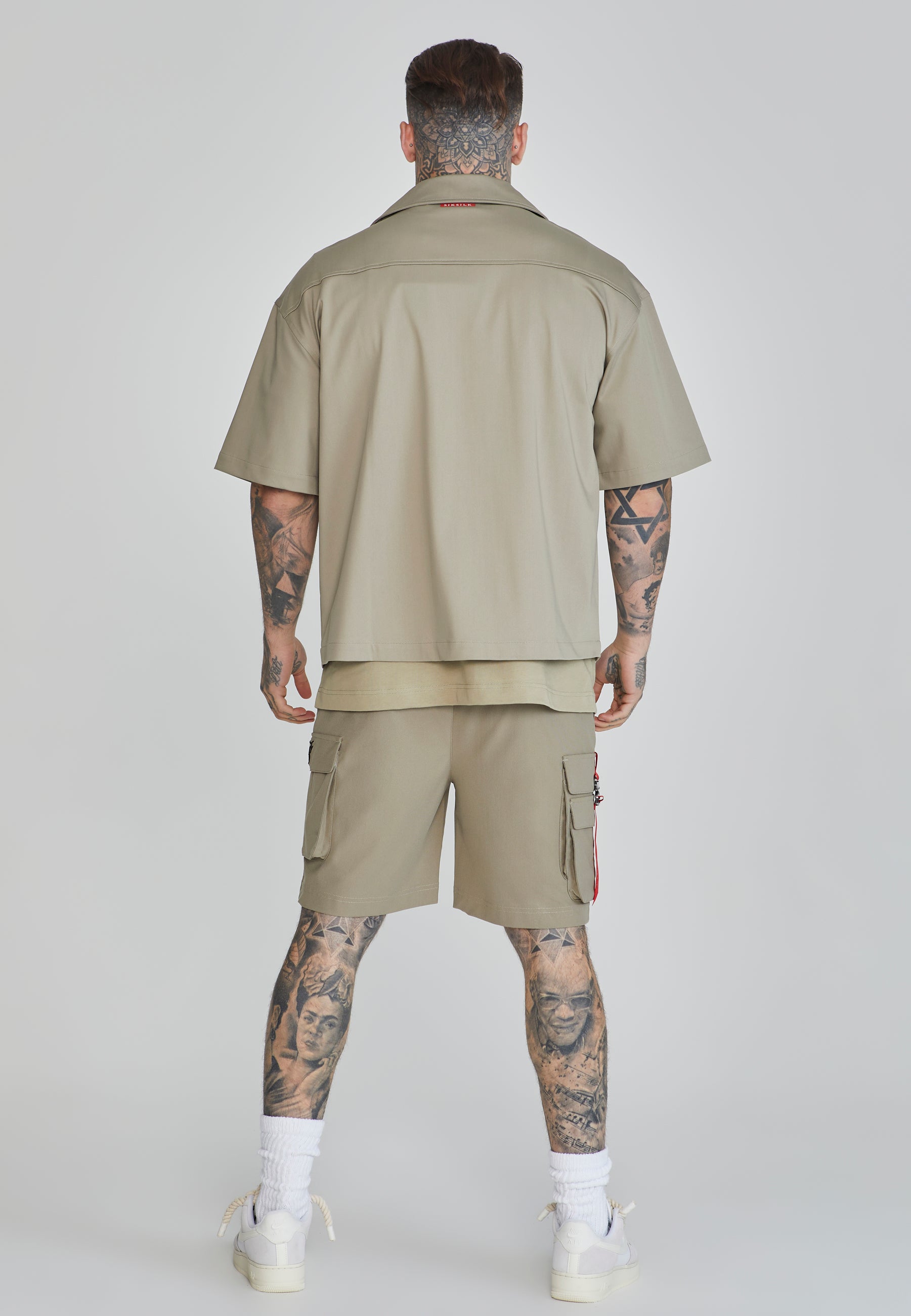 Flight Utility Shirt in Kaki Chemises SikSilk   