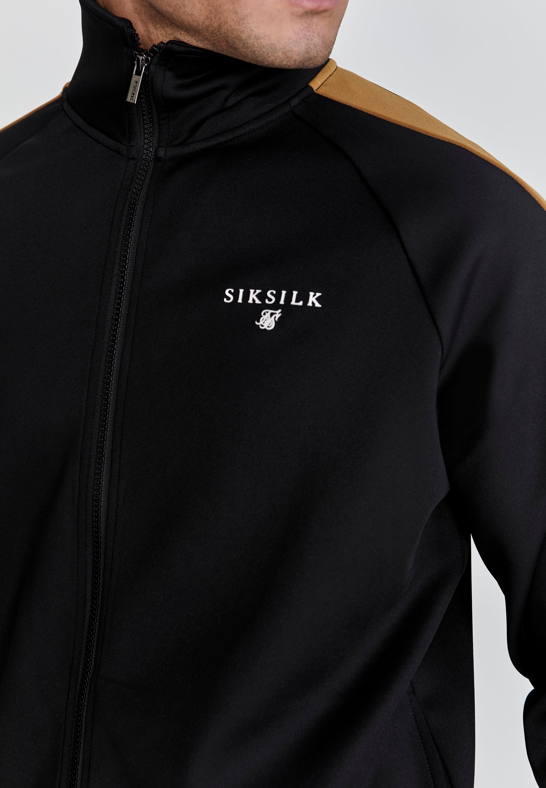 Track Top in Black Vestes sweat SikSilk   