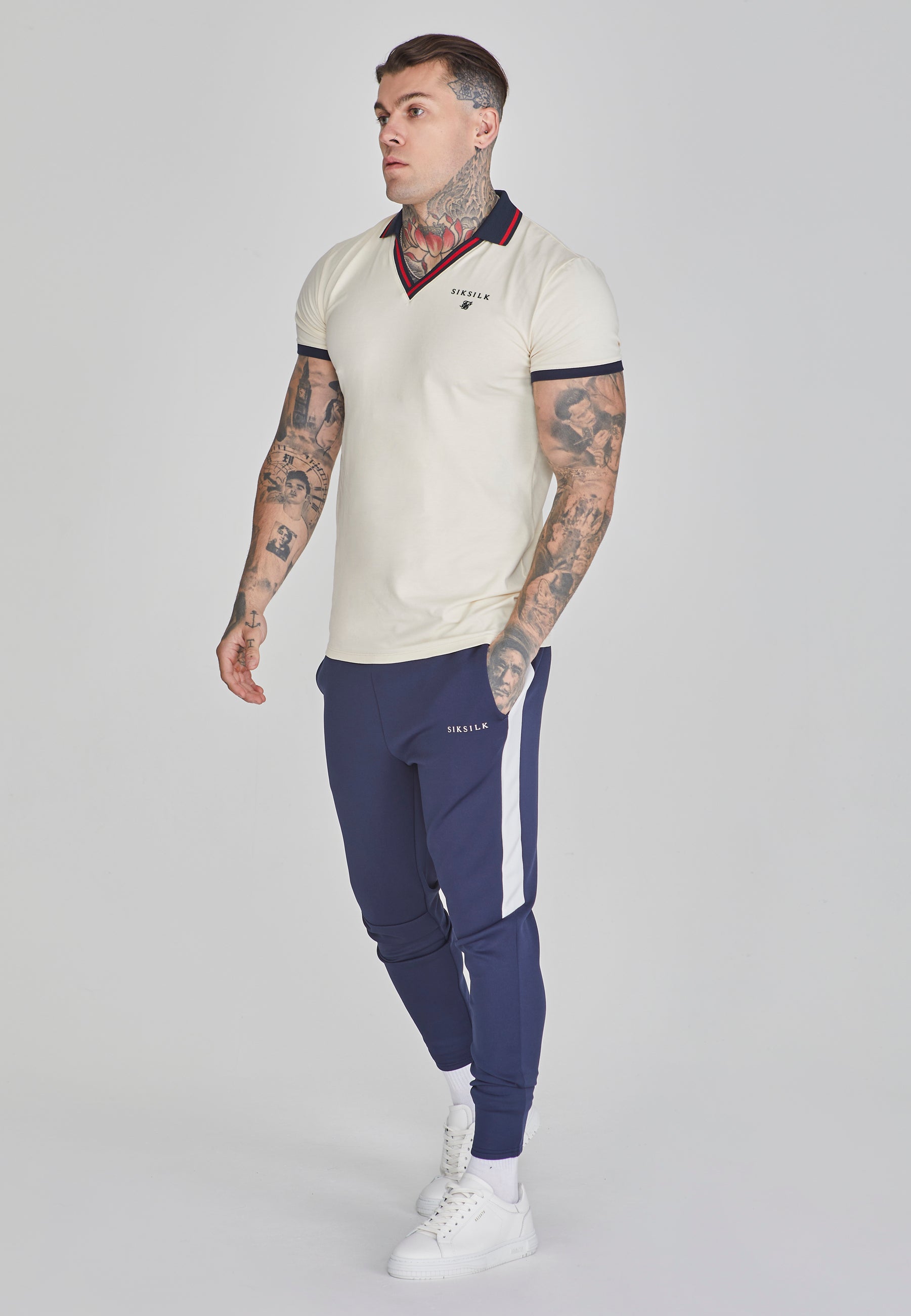 Polo T-Shirt en écru Polos SikSilk   